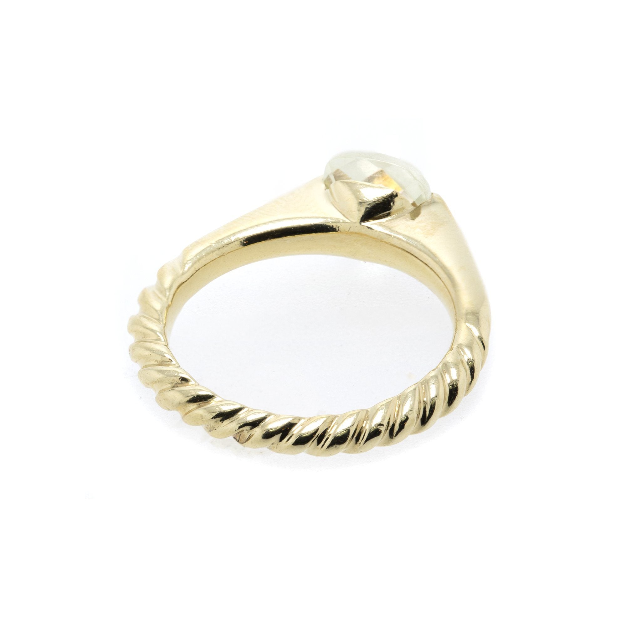 David Yurman 18k Gold Prasiolite Cocktail Ring