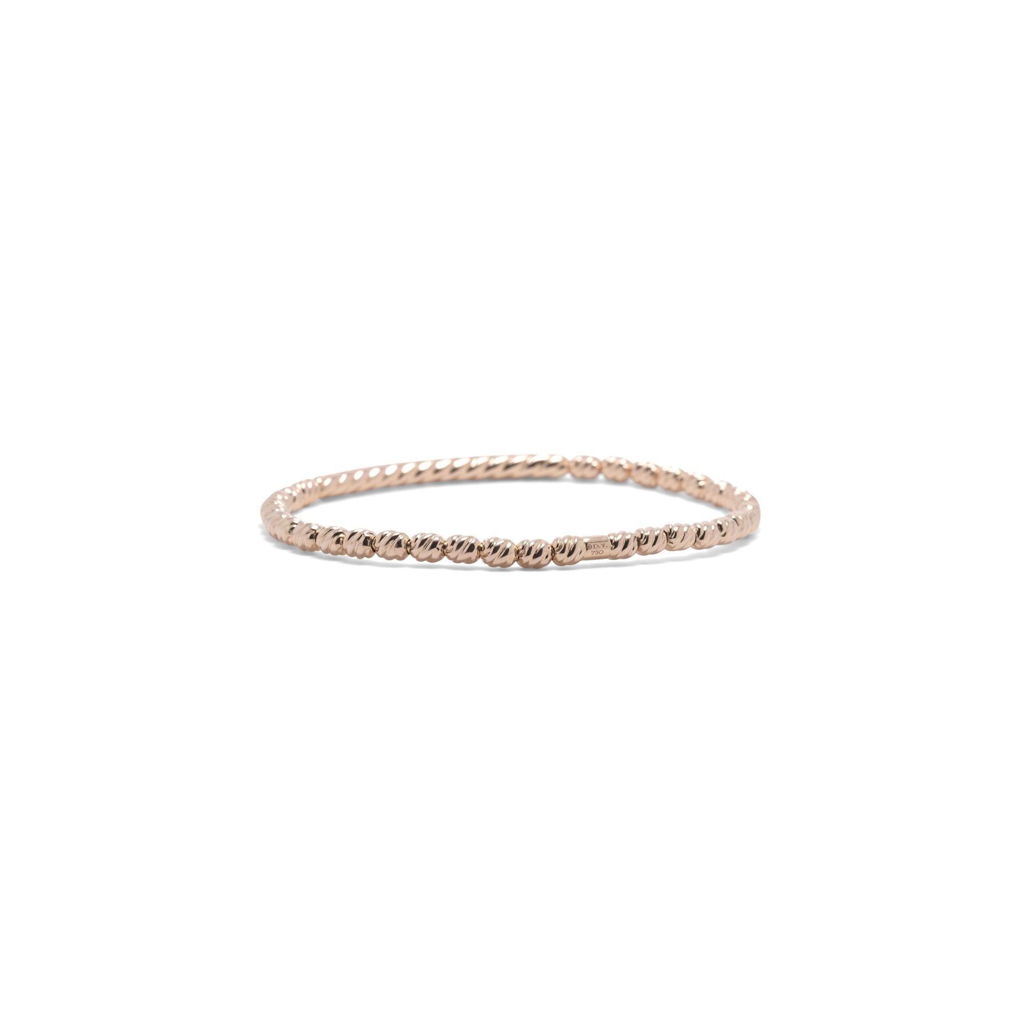 David Yurman 18k Rose Gold Petite Pave Diamond Bracelet