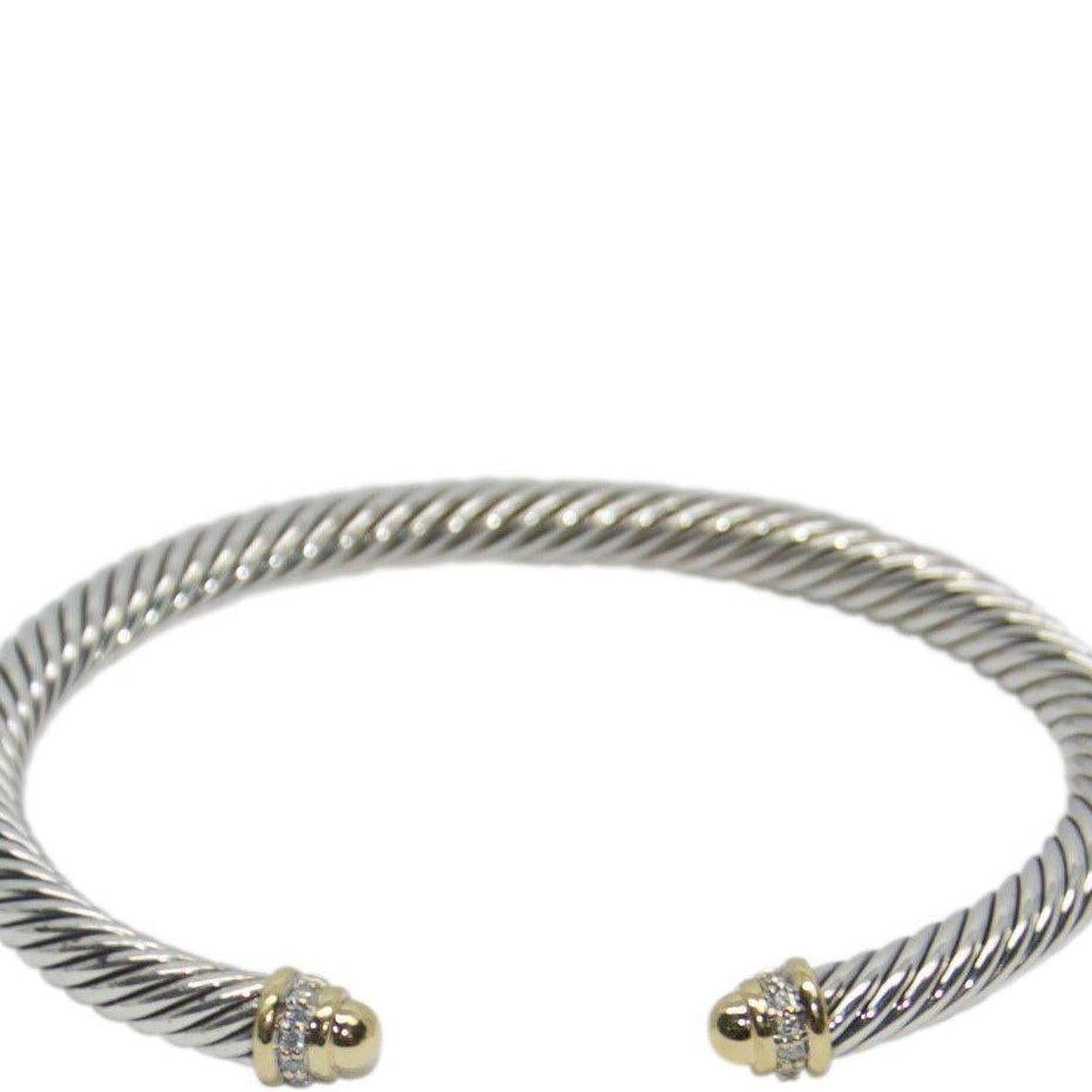 David Yurman 5 mm Two-Tone Cable Classics Bracelet with Diamonds