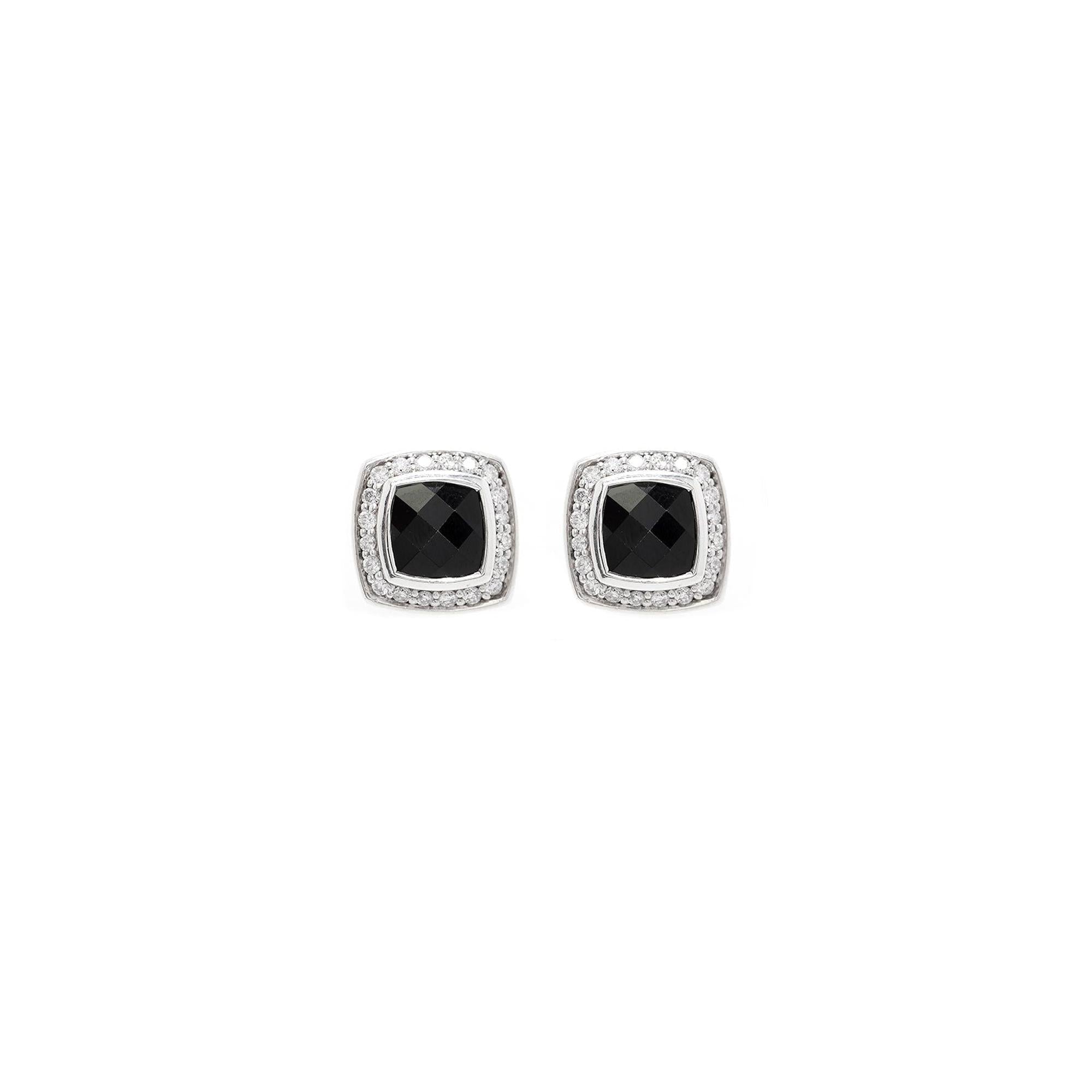 David Yurman Albion Earrings with Black Onyx and Diamonds