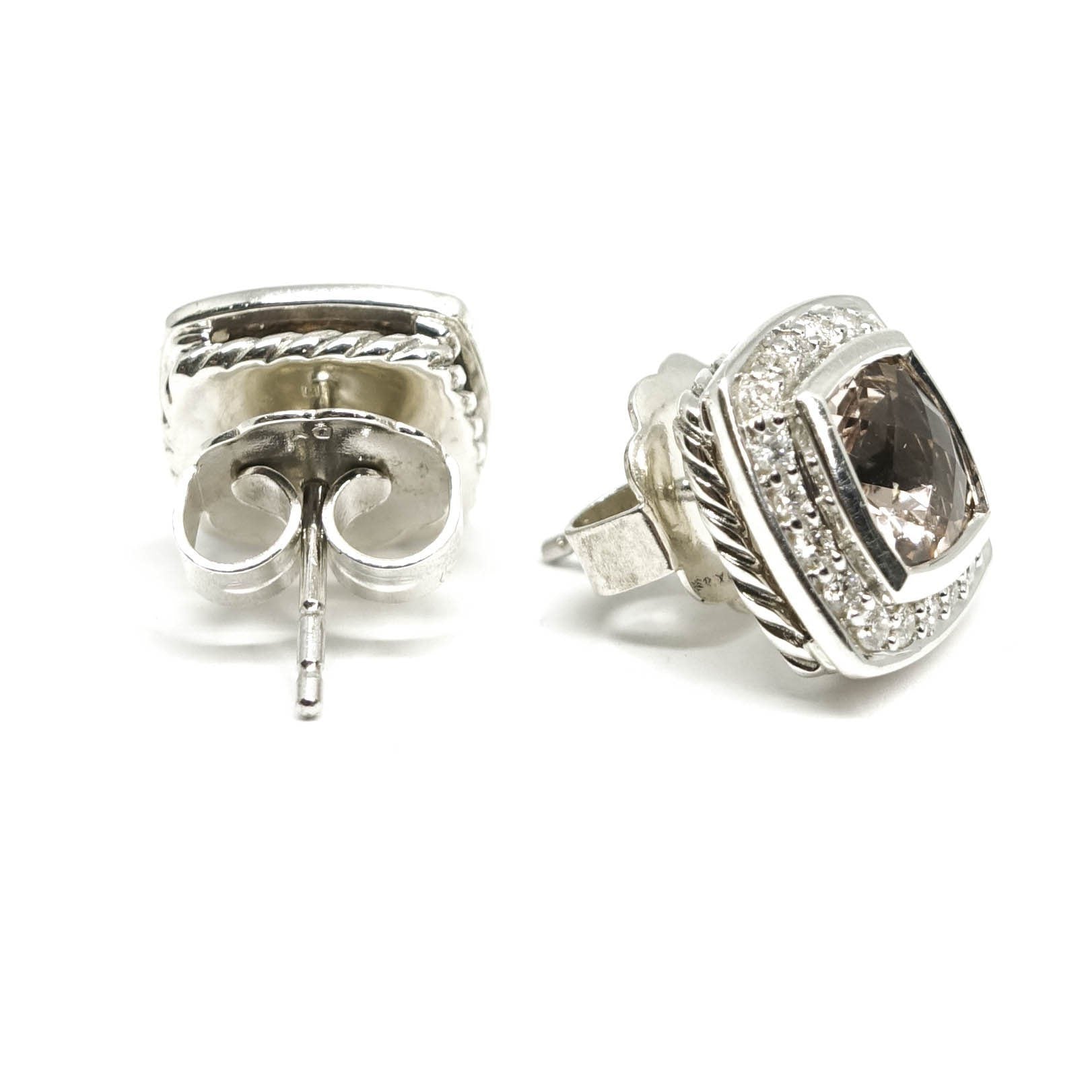 David Yurman Albion Earrings with Morganite and Diamonds