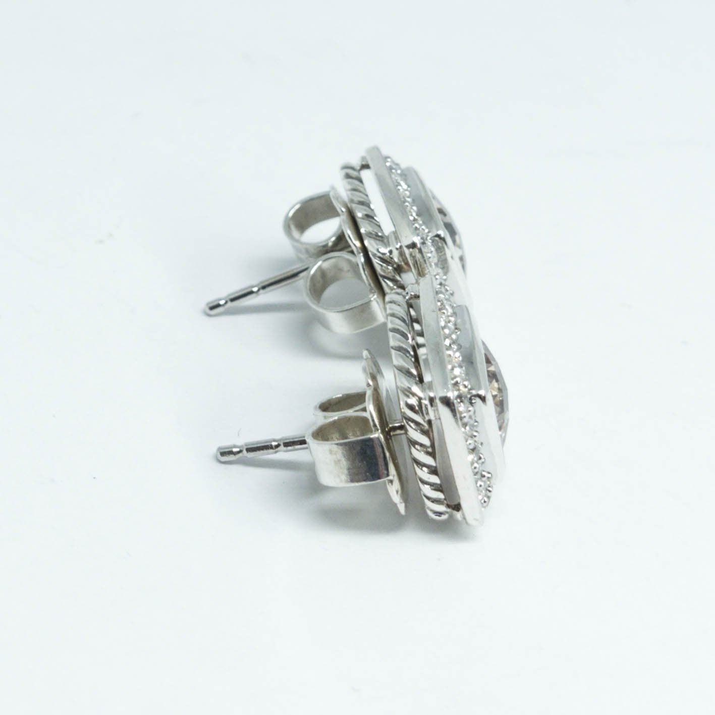 David Yurman Albion Earrings with Morganite and Diamonds