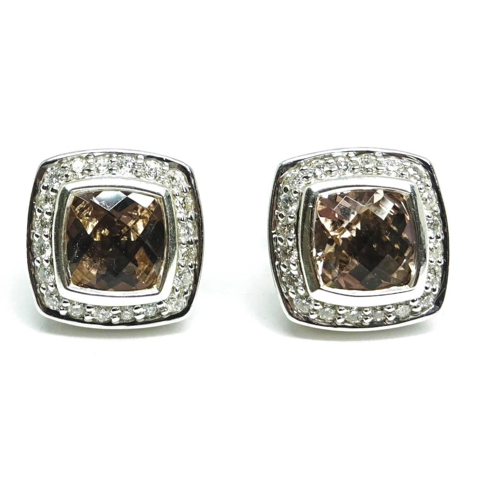 David Yurman Albion Earrings with Morganite and Diamonds