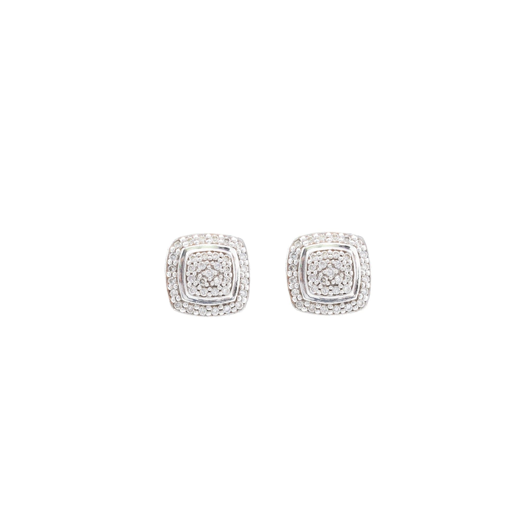 David Yurman Albion Full Pave Diamond Stud Earrings