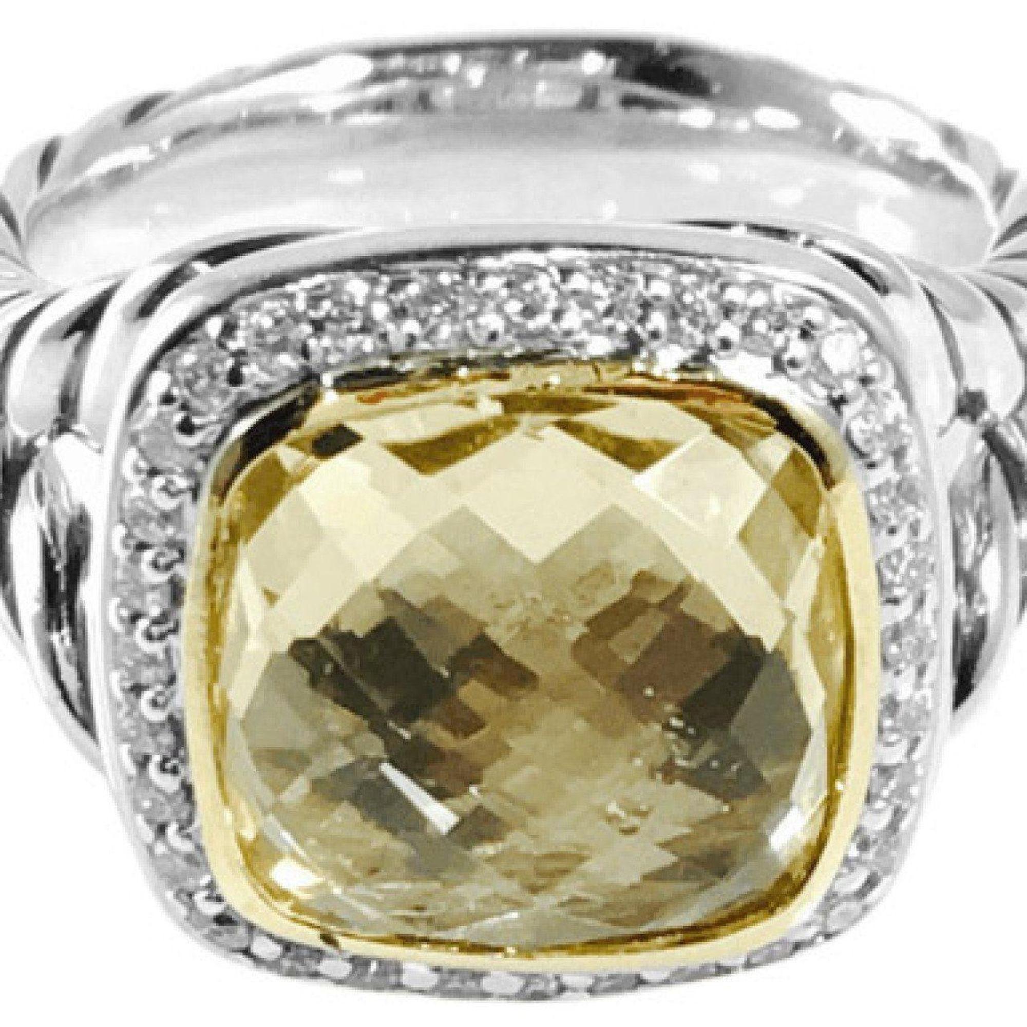 David Yurman Albion Ring With Champagne Citrine and Diamonds