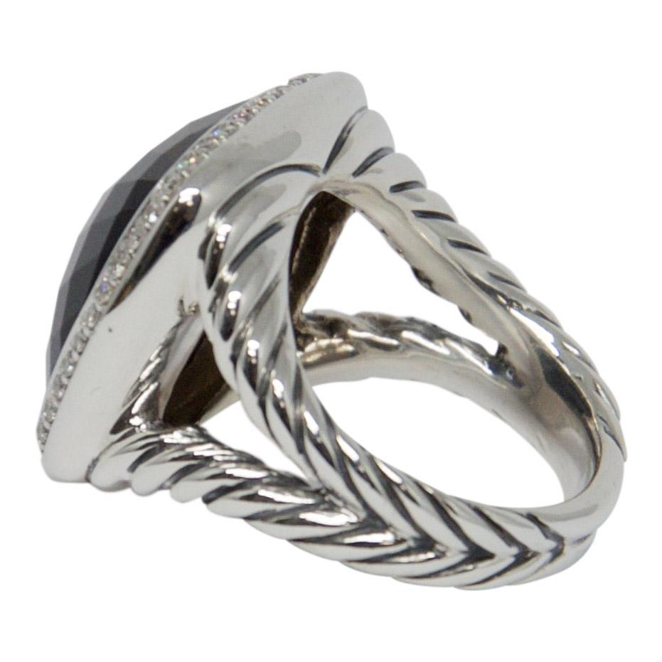 David Yurman Albion Ring with Black Onyx and Diamonds