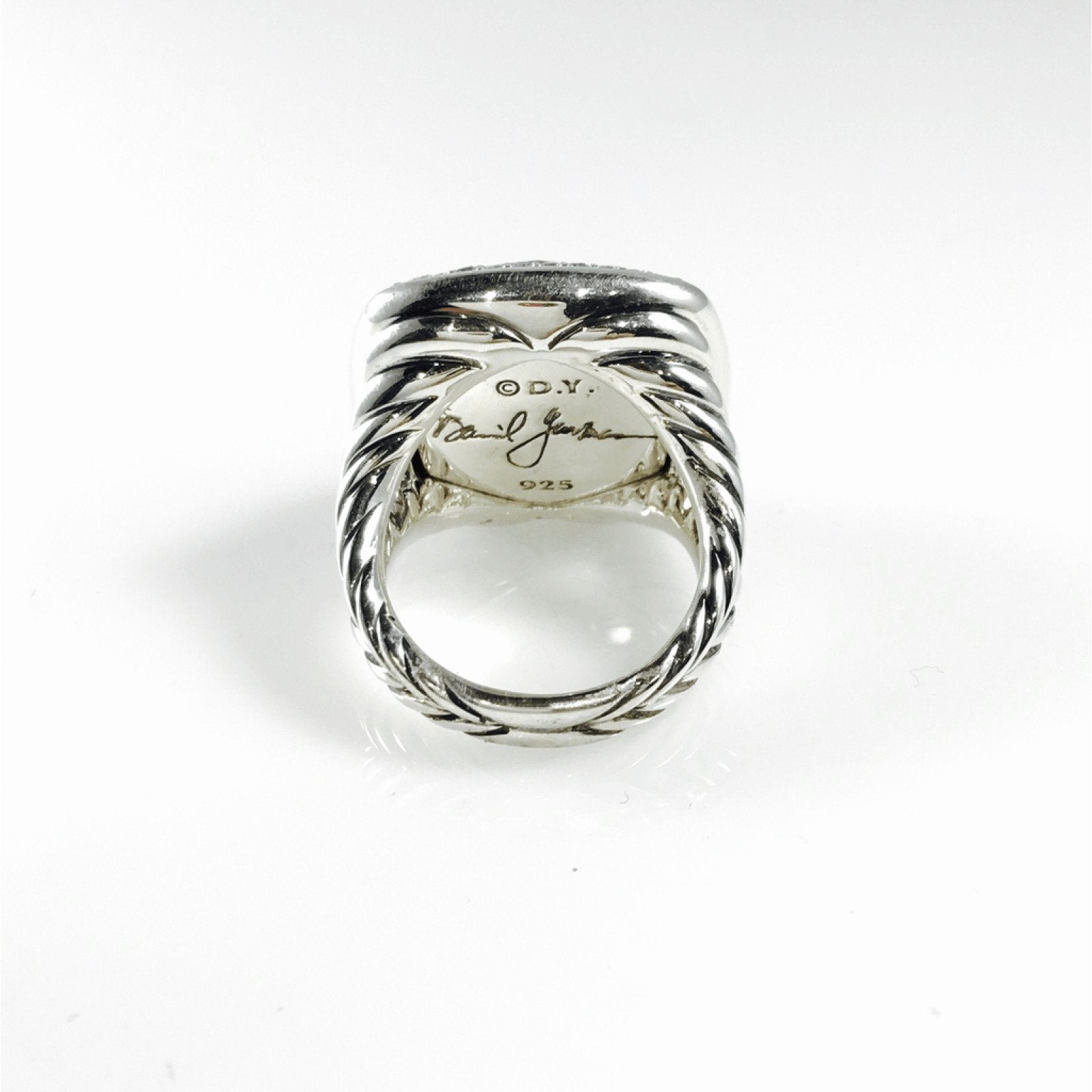 David Yurman Albion Ring with Black Onyx and Diamonds