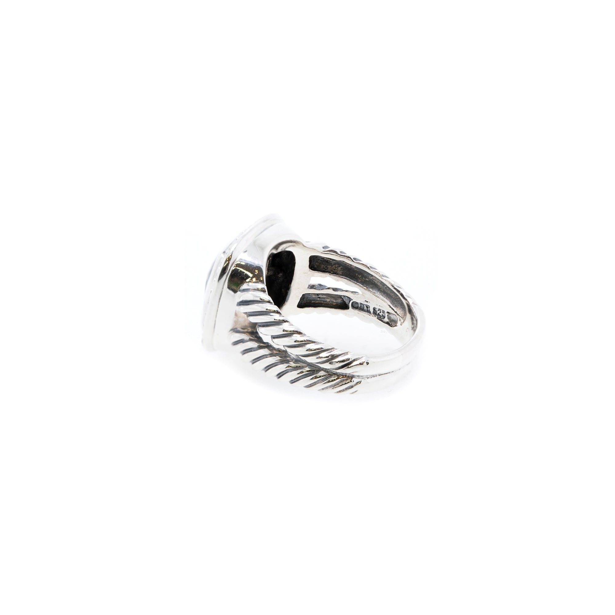 David Yurman Albion Ring with Black Onyx and Diamonds