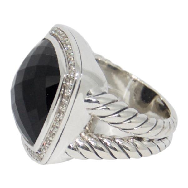 David Yurman Albion Ring with Black Onyx and Diamonds