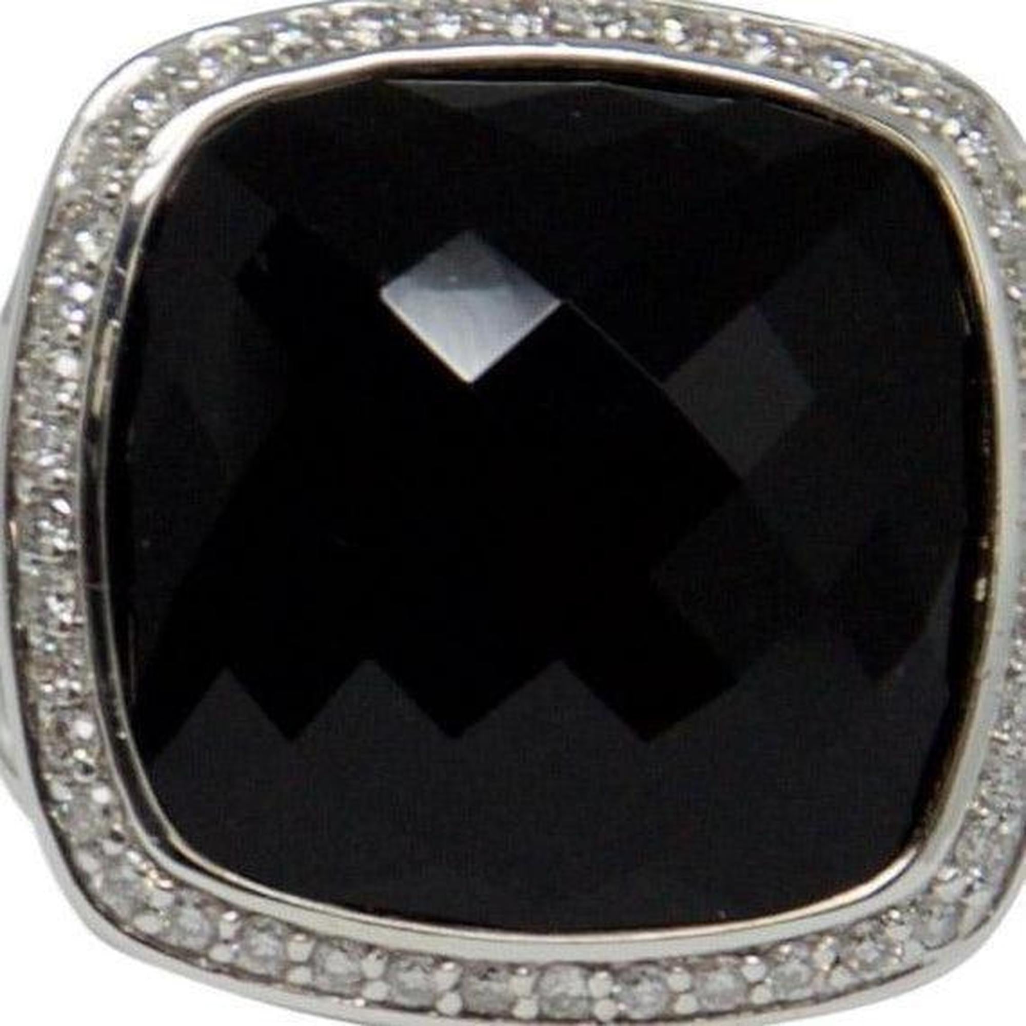 David Yurman Albion Ring with Black Onyx and Diamonds