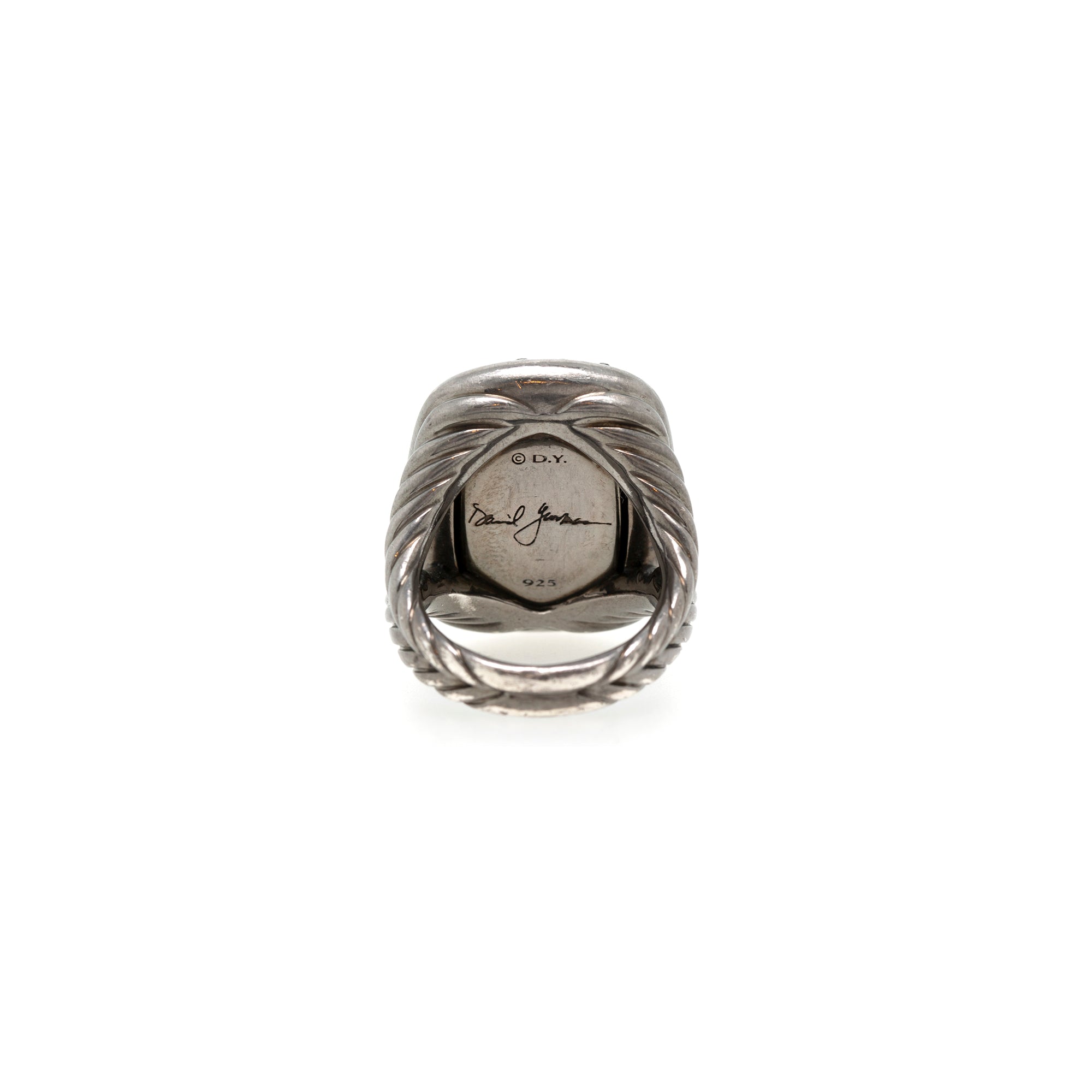 David Yurman Albion Ring with Black Orchid and Black Diamonds