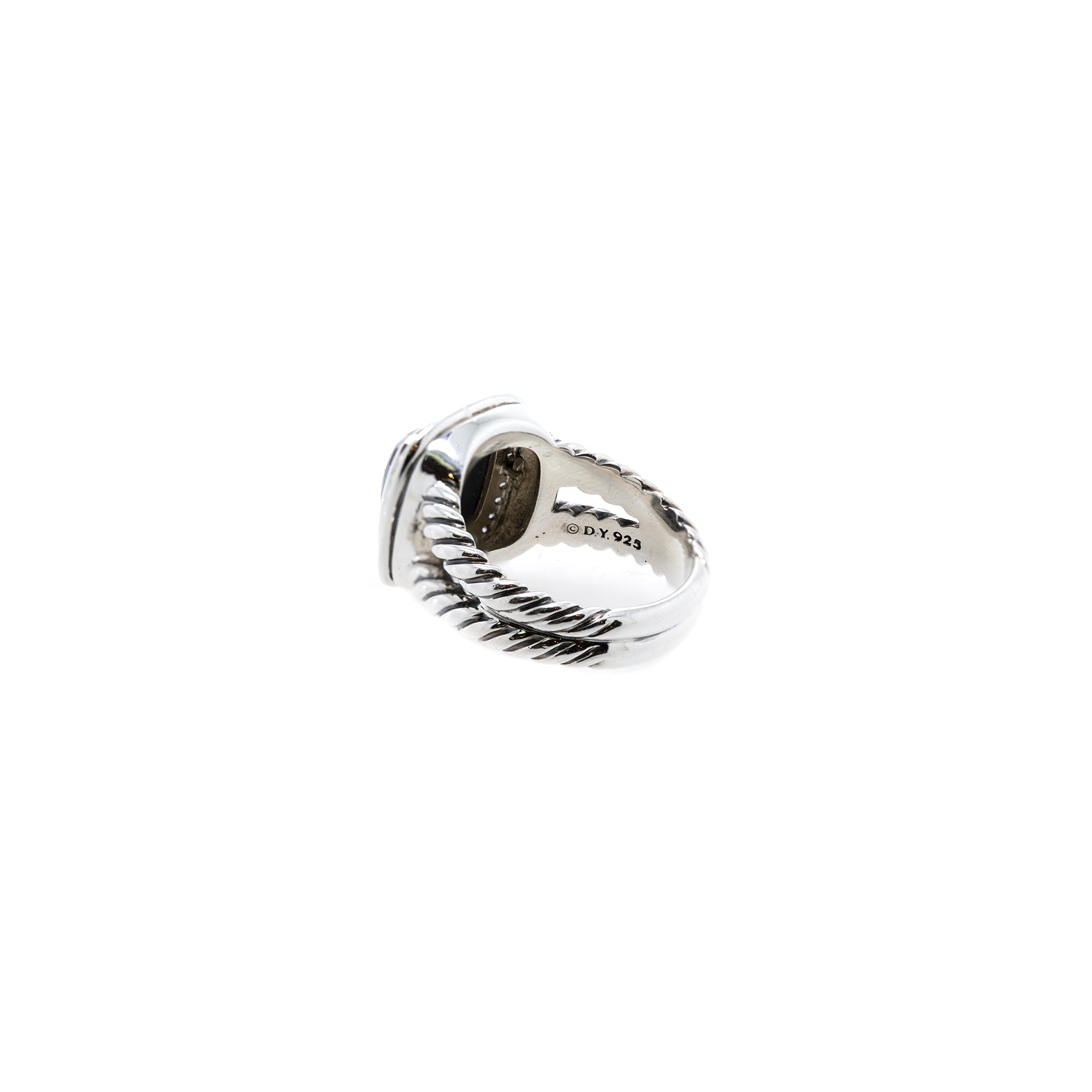 David Yurman Albion Ring with Black Orchid and Diamonds