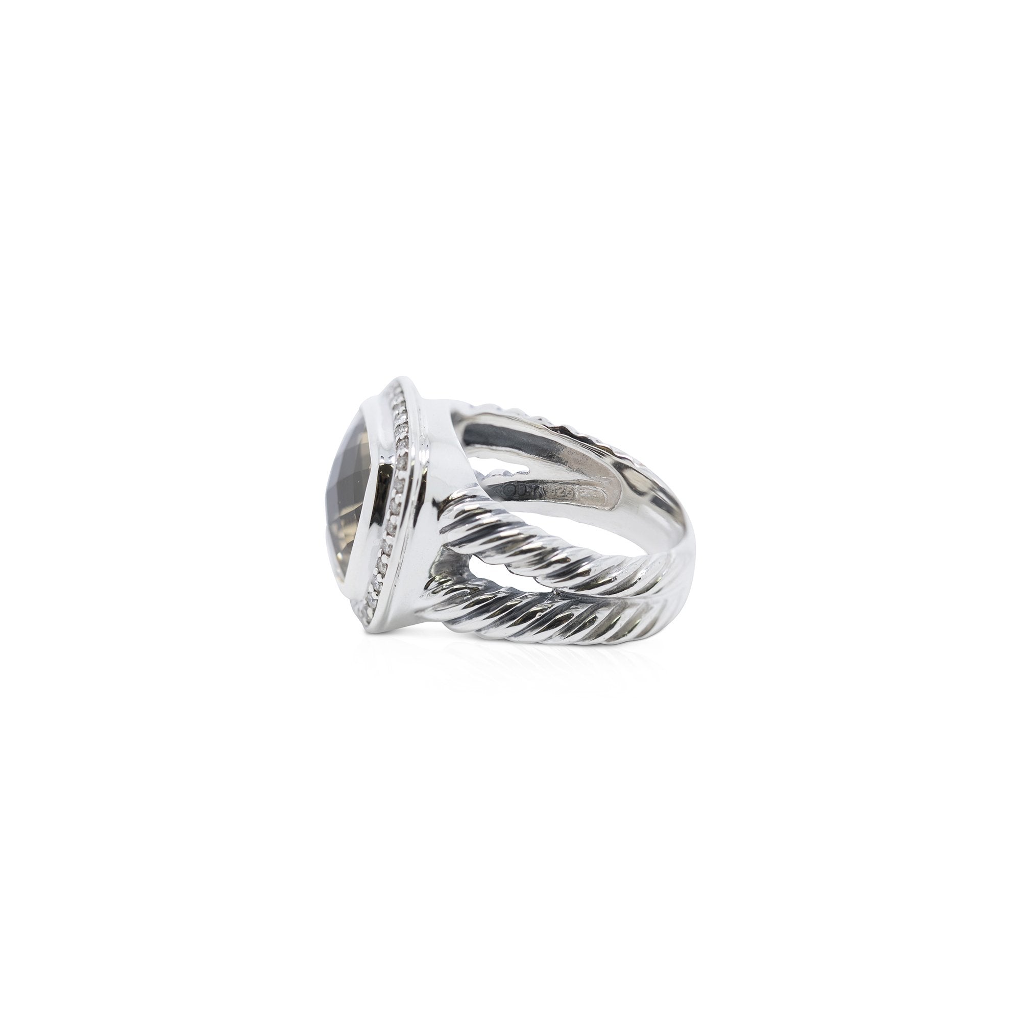 David Yurman Albion Ring with Citrine and Diamonds