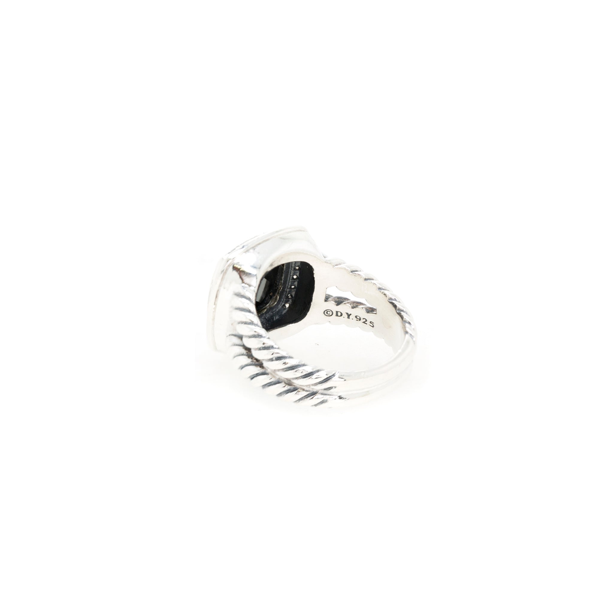David Yurman Albion Ring with Hematite & Diamonds