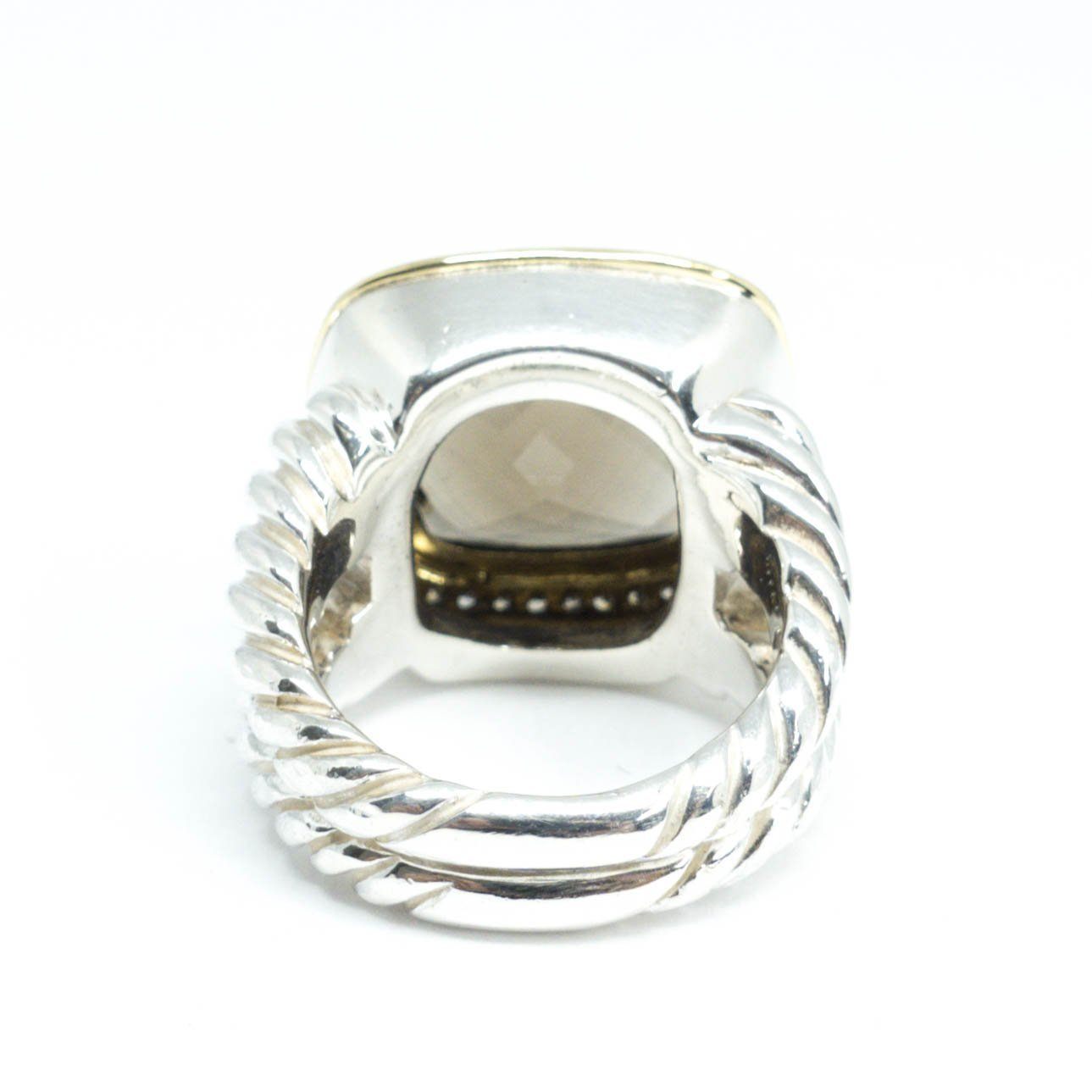 David Yurman Albion Ring with Smoky Quartz and Diamonds