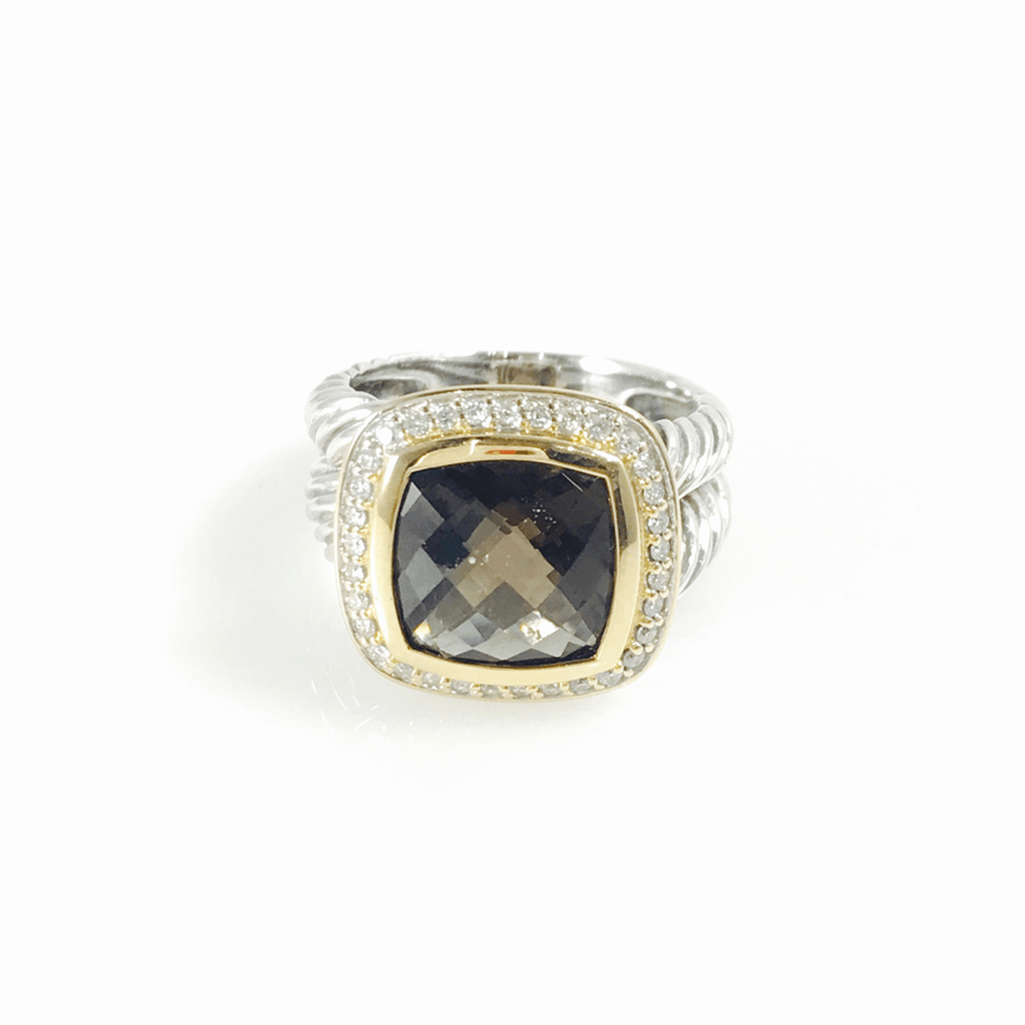 David Yurman Albion Ring with Smoky Topaz and Diamonds