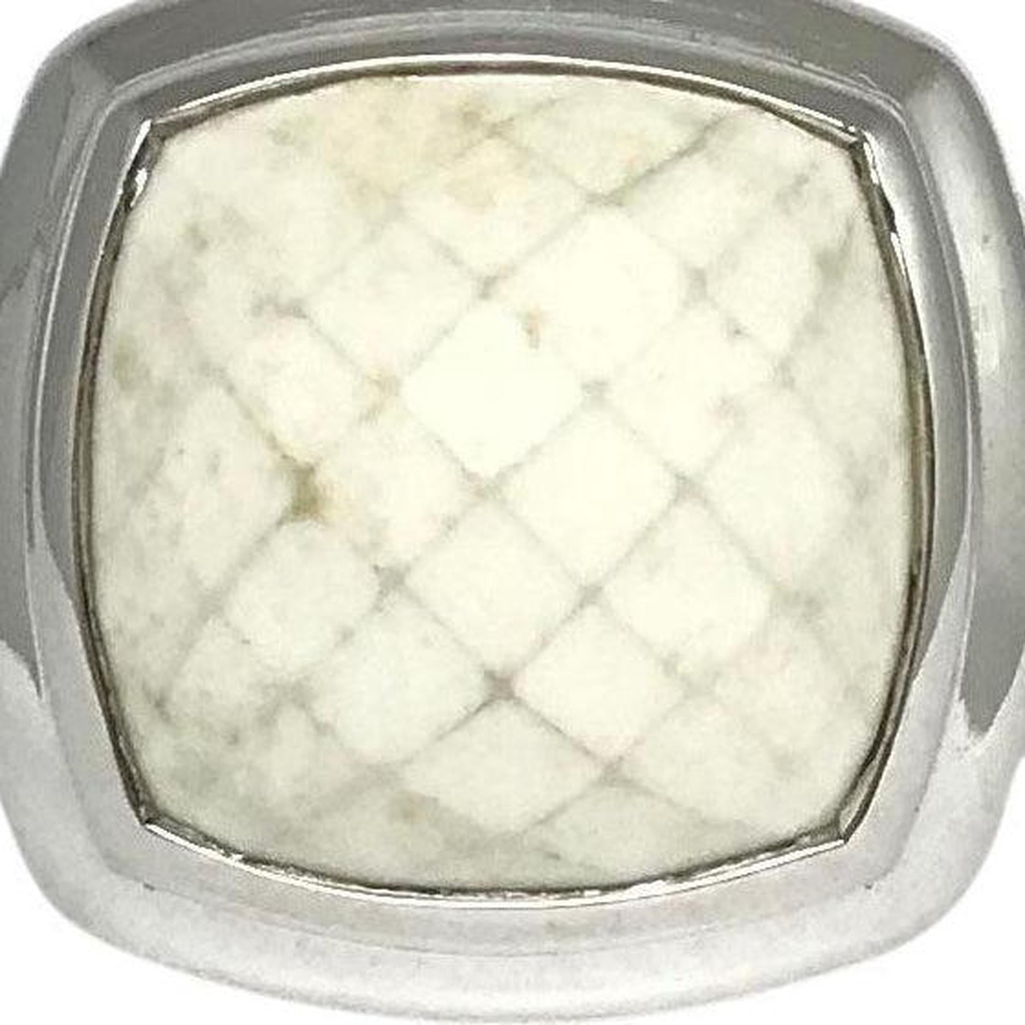 David Yurman Albion Ring with White Agate