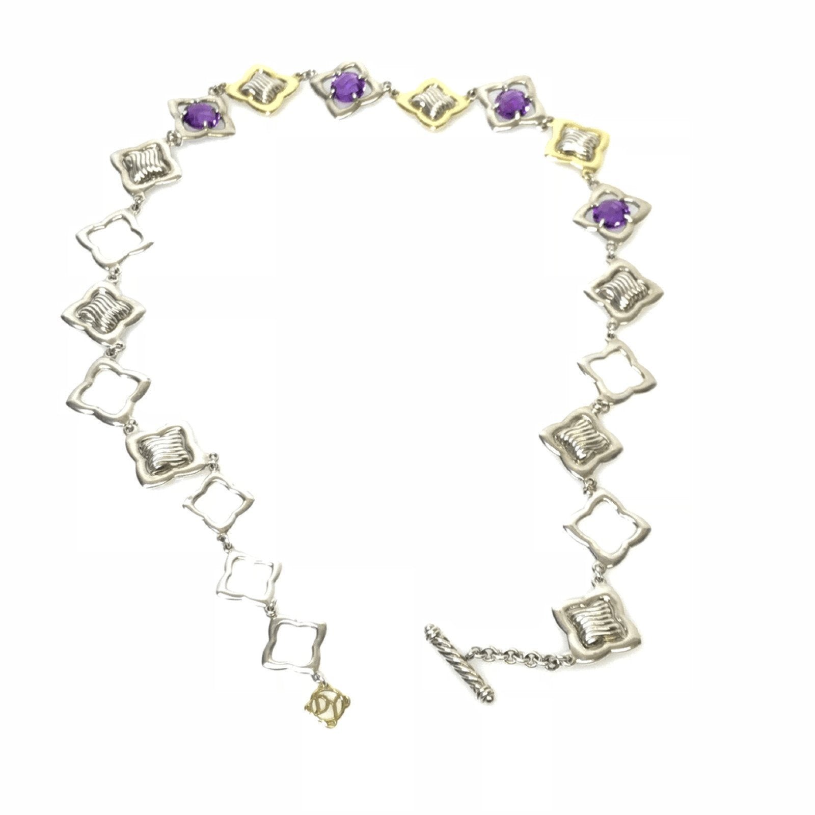 David Yurman Amethyst Quatrefoil Necklace