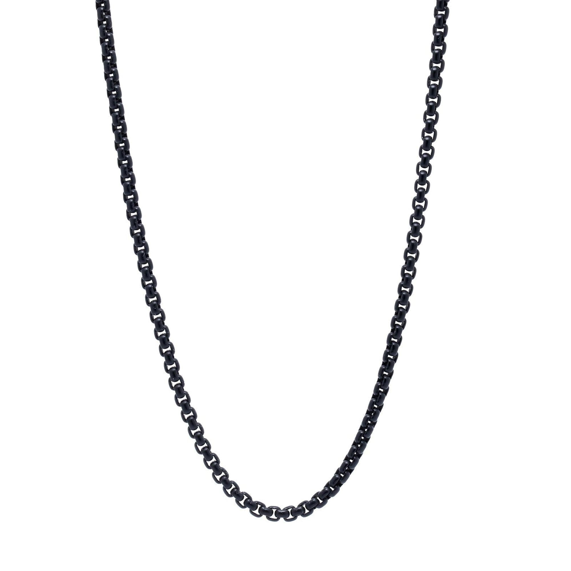 David Yurman Bel Aire Chain Necklace in Black with 14k Gold Clasp