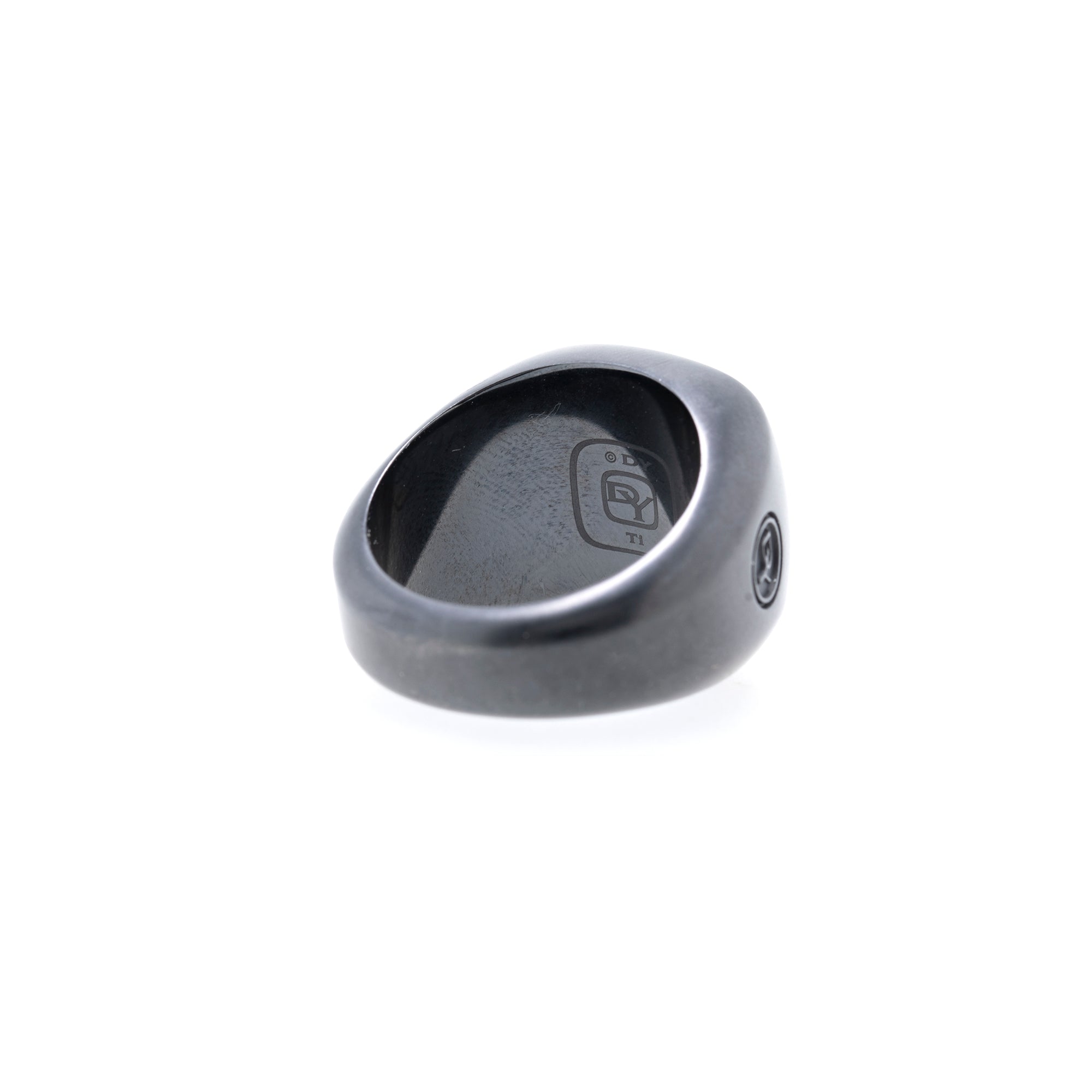 David Yurman Black Titanium Exotic Stone Signet Ring with Pietersite