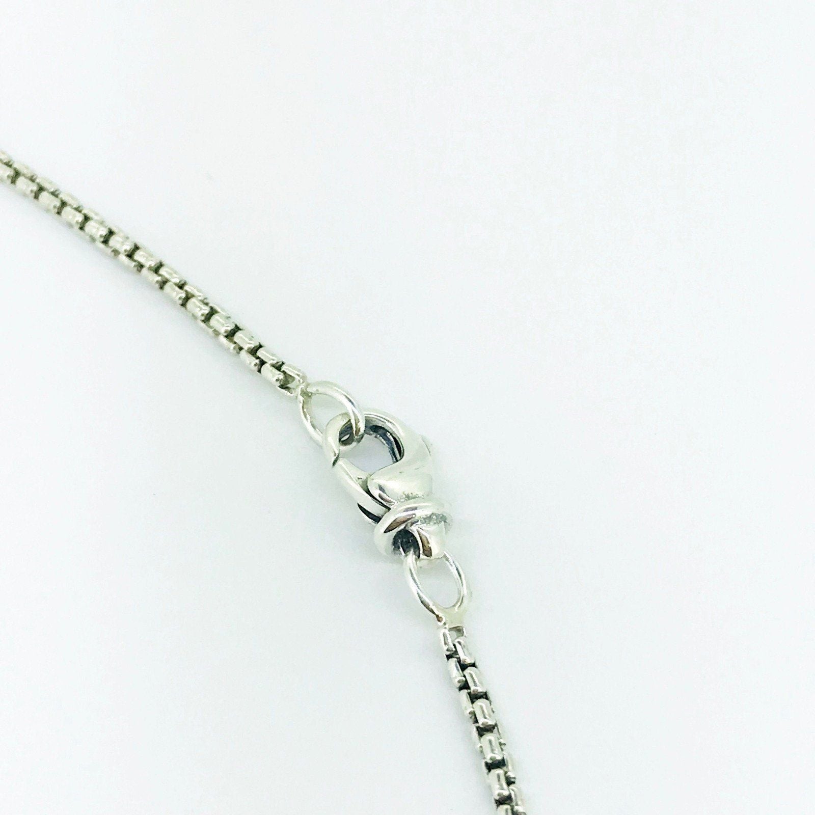 David Yurman Blue Topaz Classic Cookie Pendant Necklace