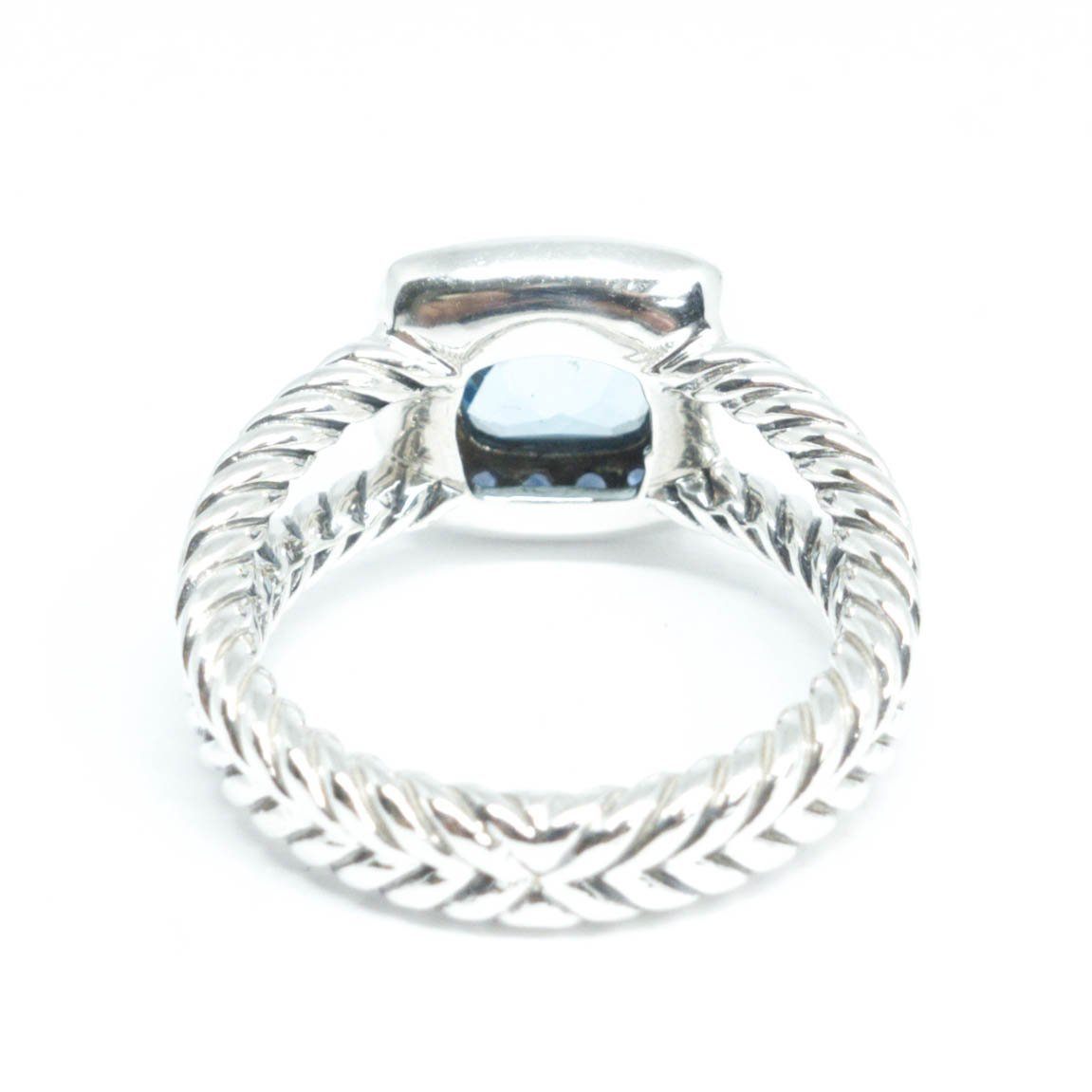 David Yurman Blue Topaz and Sapphire Albion Ring
