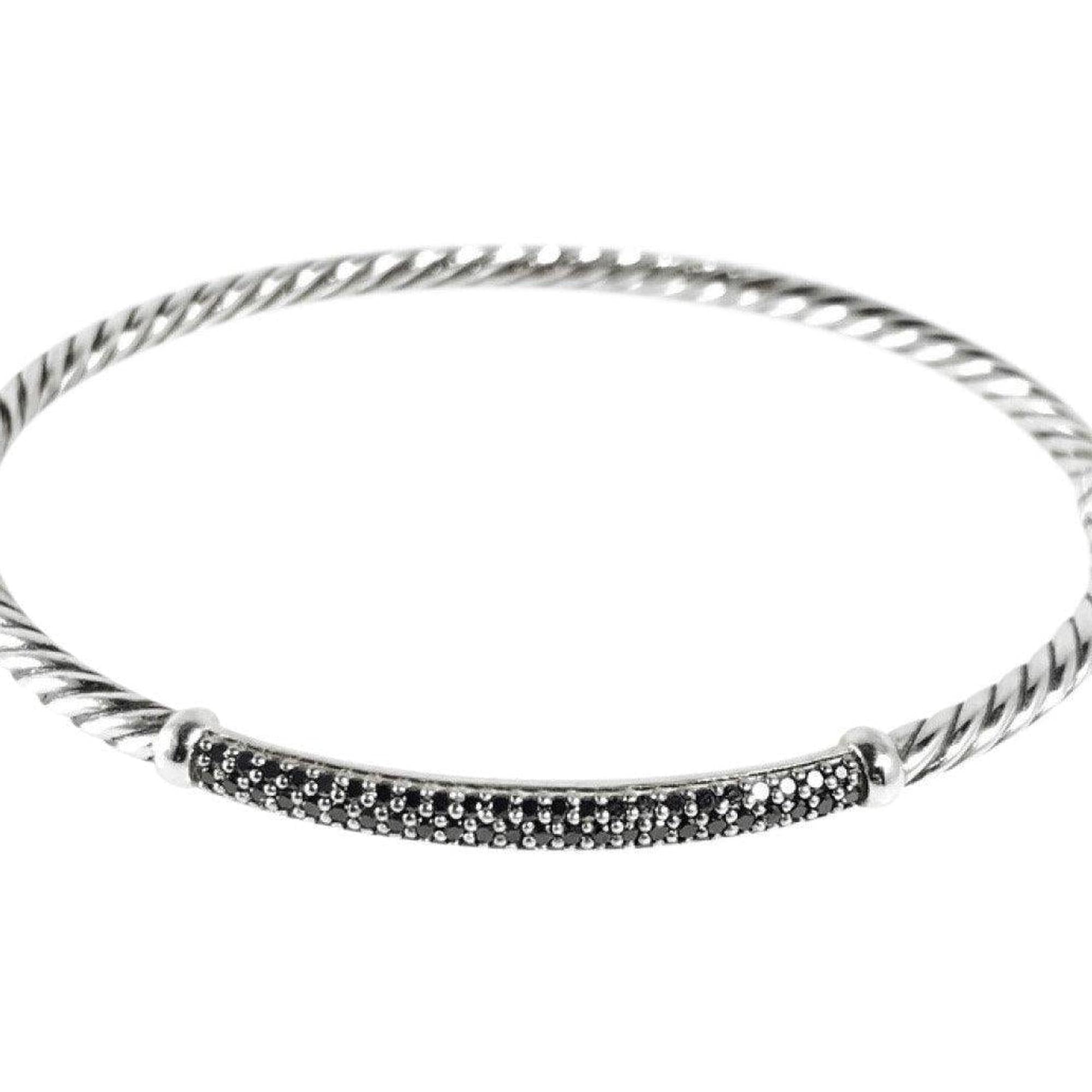 David Yurman Cable Bracelet with Pave Black Diamonds