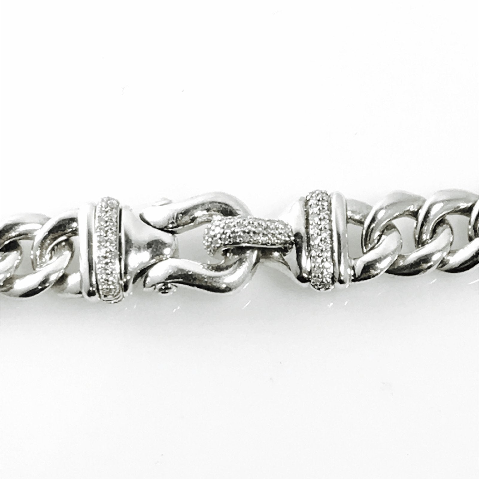 David Yurman Cable Buckle Chain Necklace with Diamonds