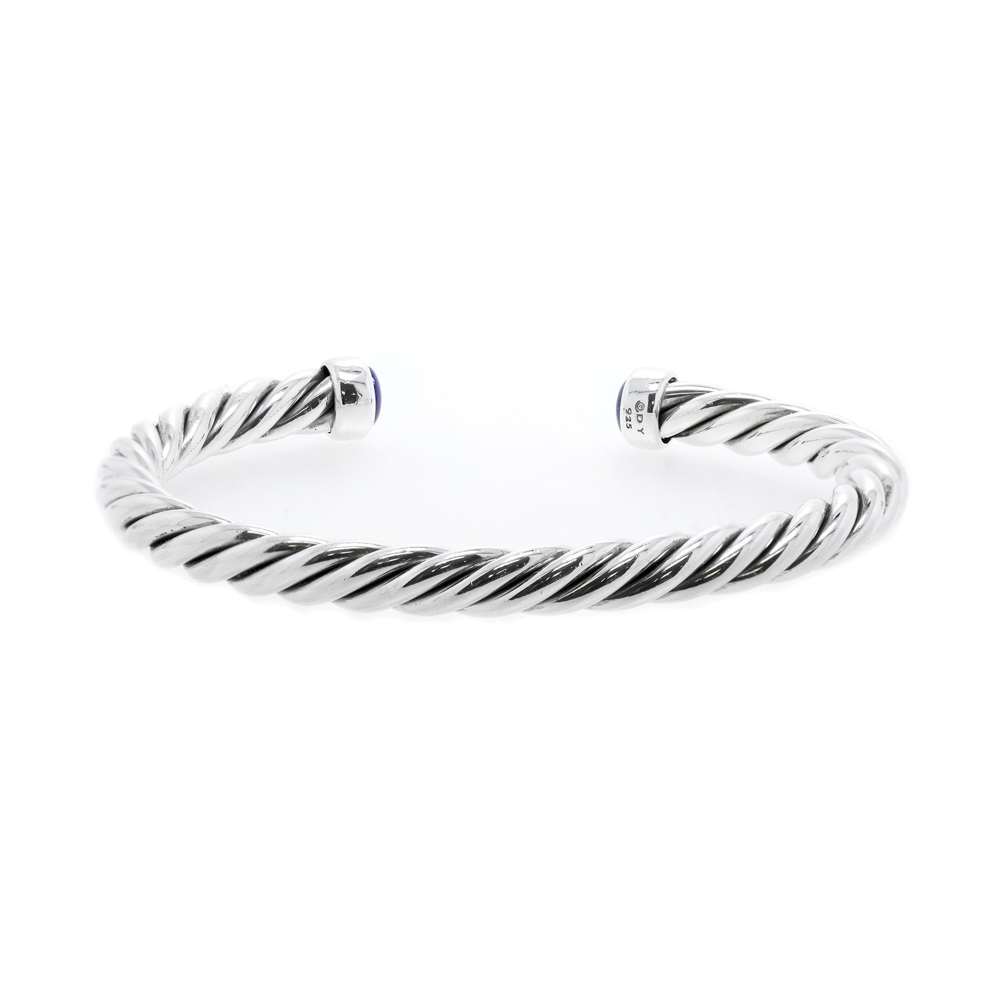 David Yurman Cable Classic Cuff Bracelet with Lapis Lazuli