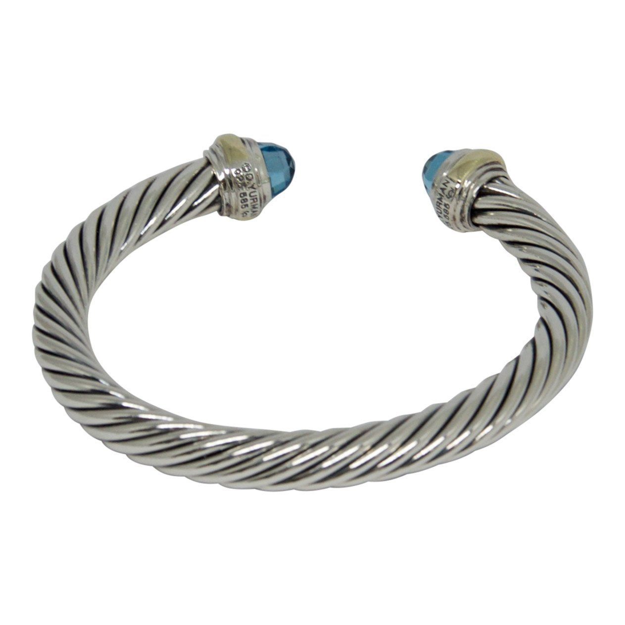 David Yurman Cable Classics Bracelet with Blue Topaz