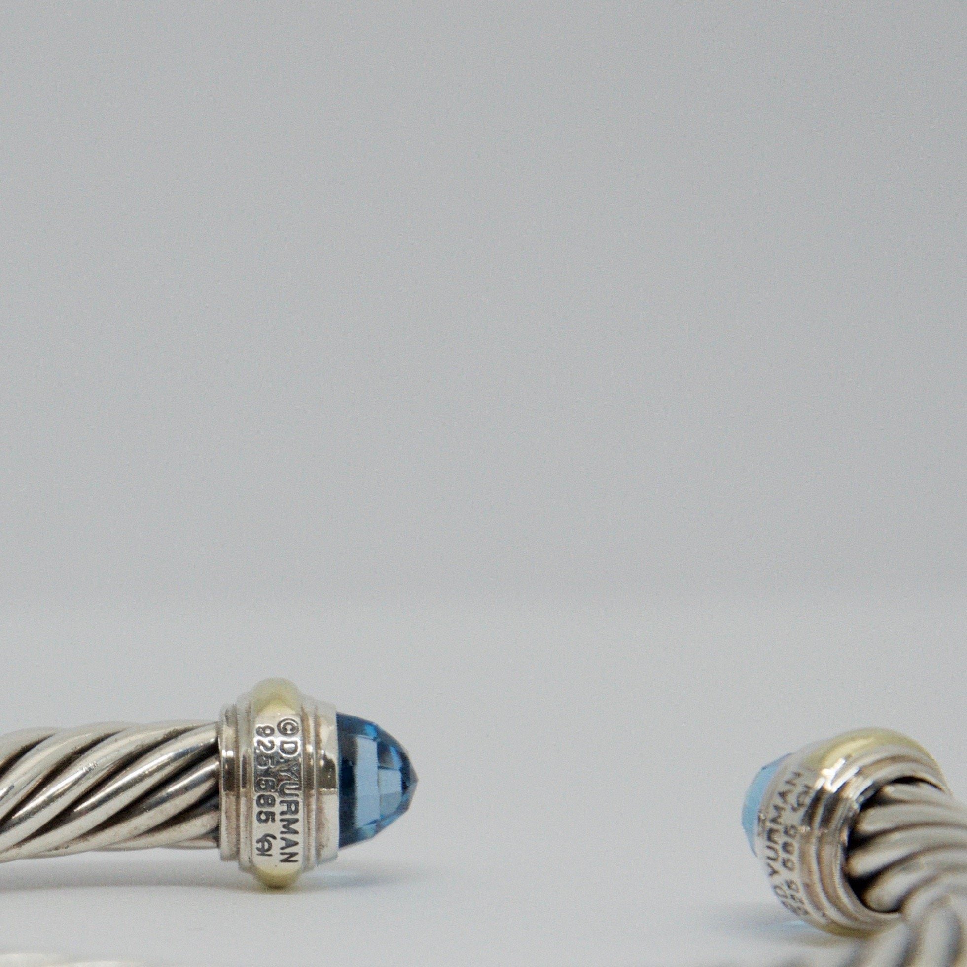 David Yurman Cable Classics Bracelet with Blue Topaz