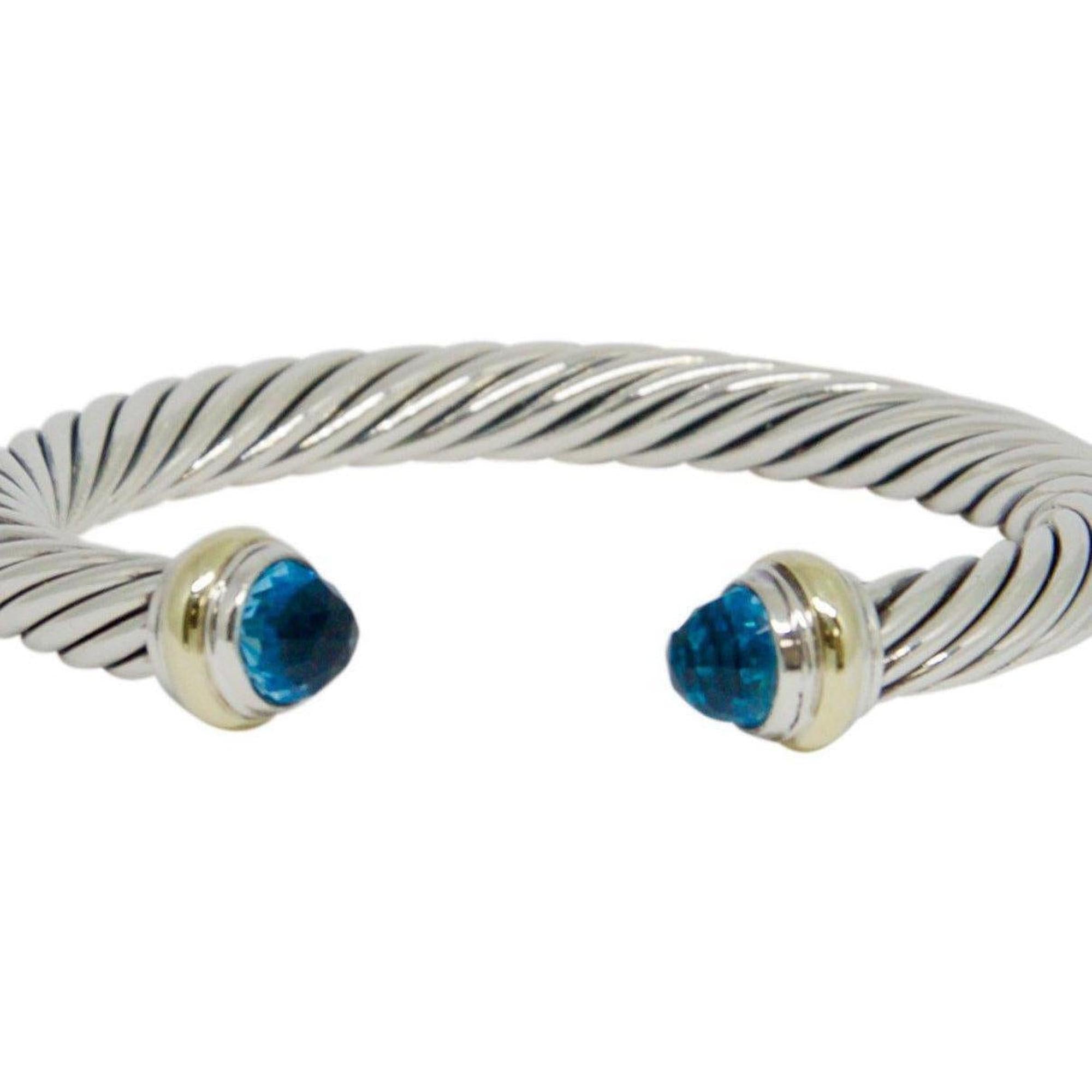 David Yurman Cable Classics Bracelet with Blue Topaz