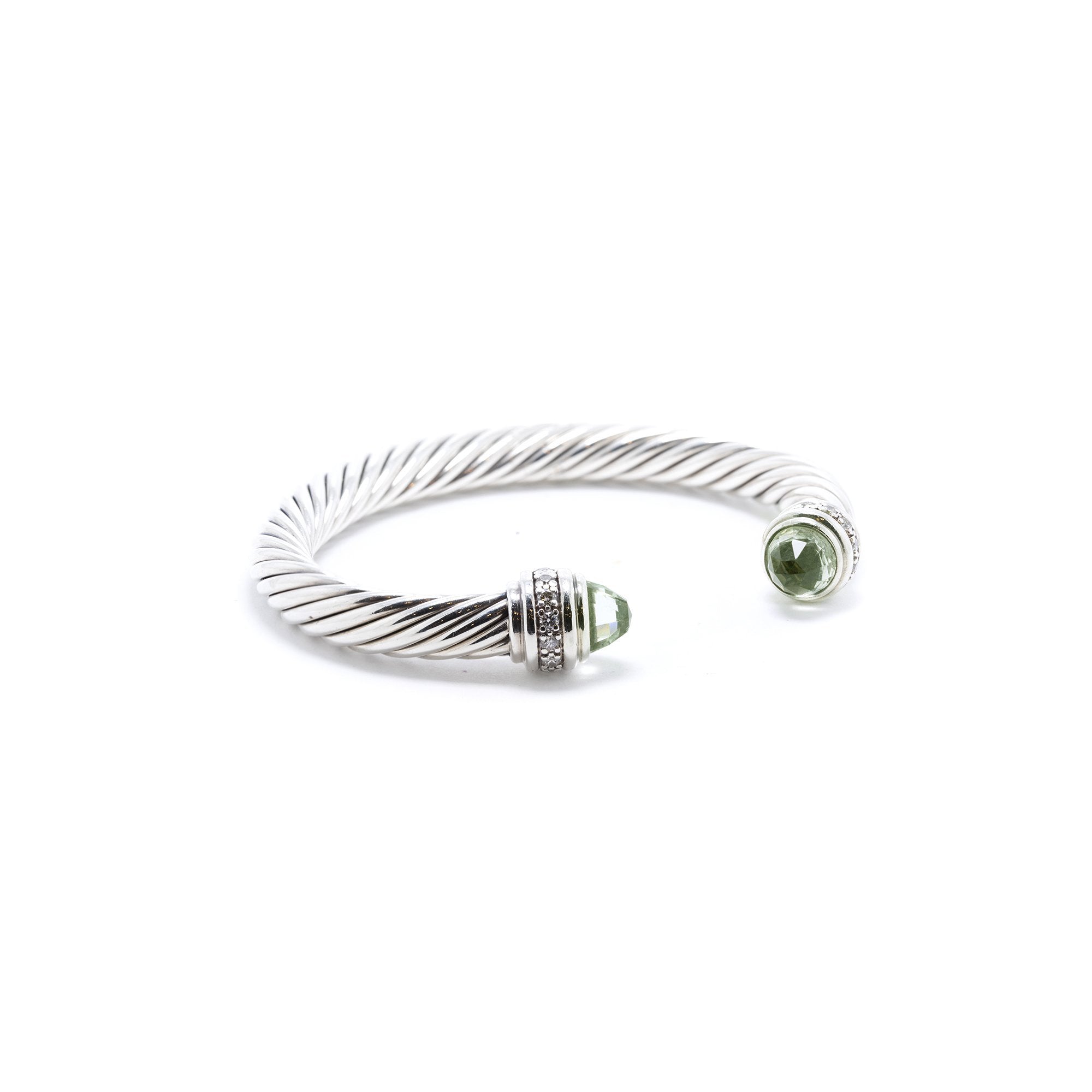 David Yurman Cable Classics Bracelet with Prasiolite and Diamonds
