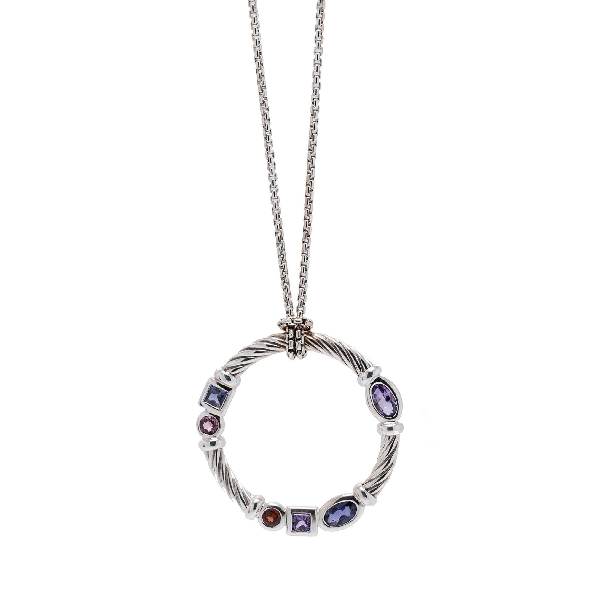David Yurman Cable Confetti Circle Pendant Necklace