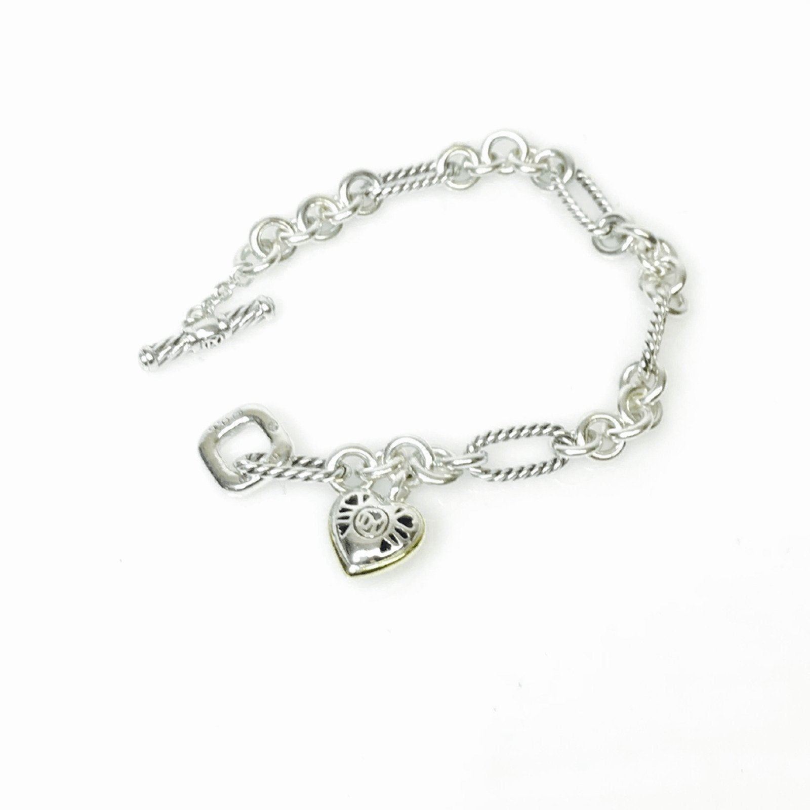 David Yurman Cable Heart Charm Bracelet