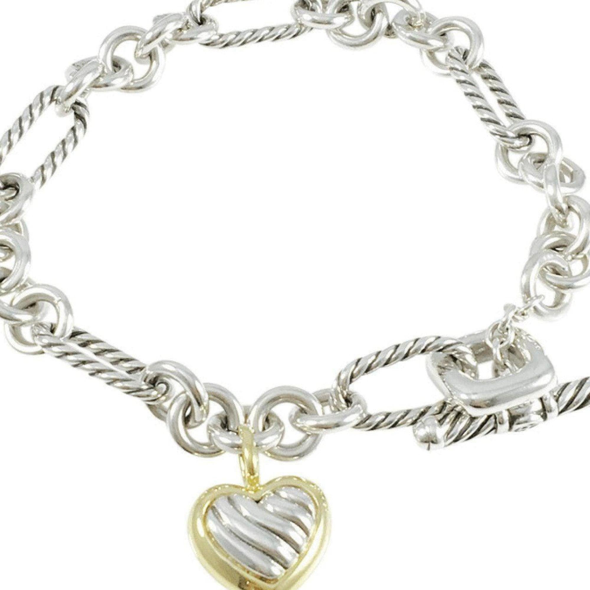 David Yurman Cable Heart Charm Bracelet