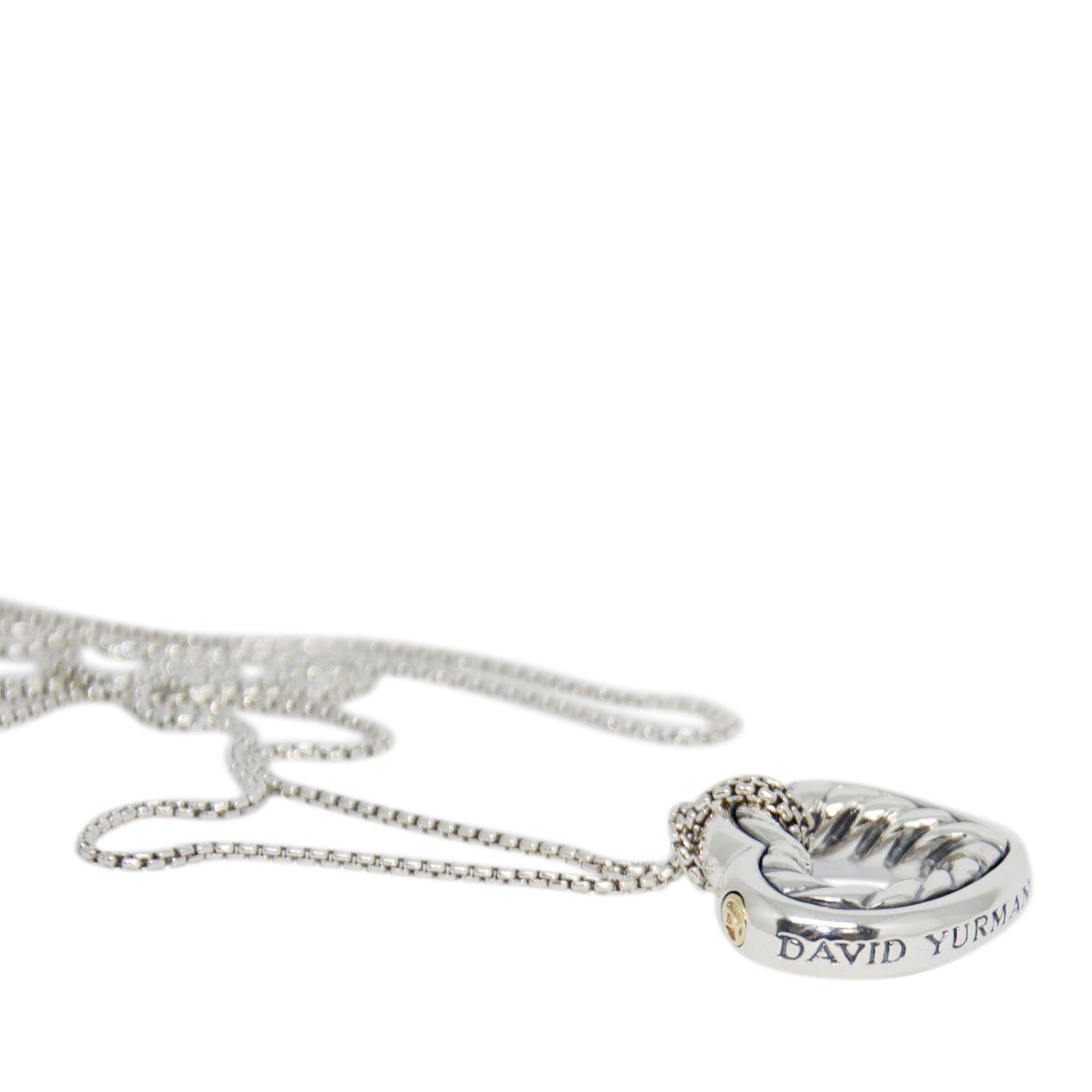 David Yurman Cable Heart Pendant Necklace