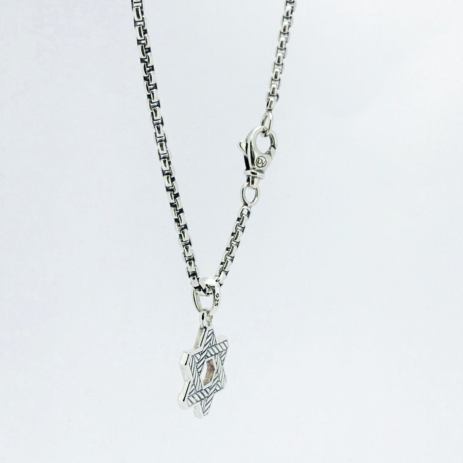 David Yurman Cable Star of David Pendant Necklace