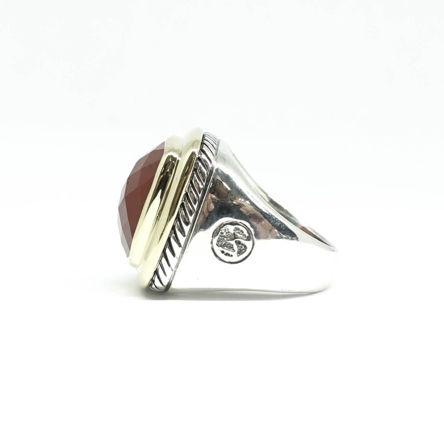 David Yurman Carnelian 2-Tone Albion Ring
