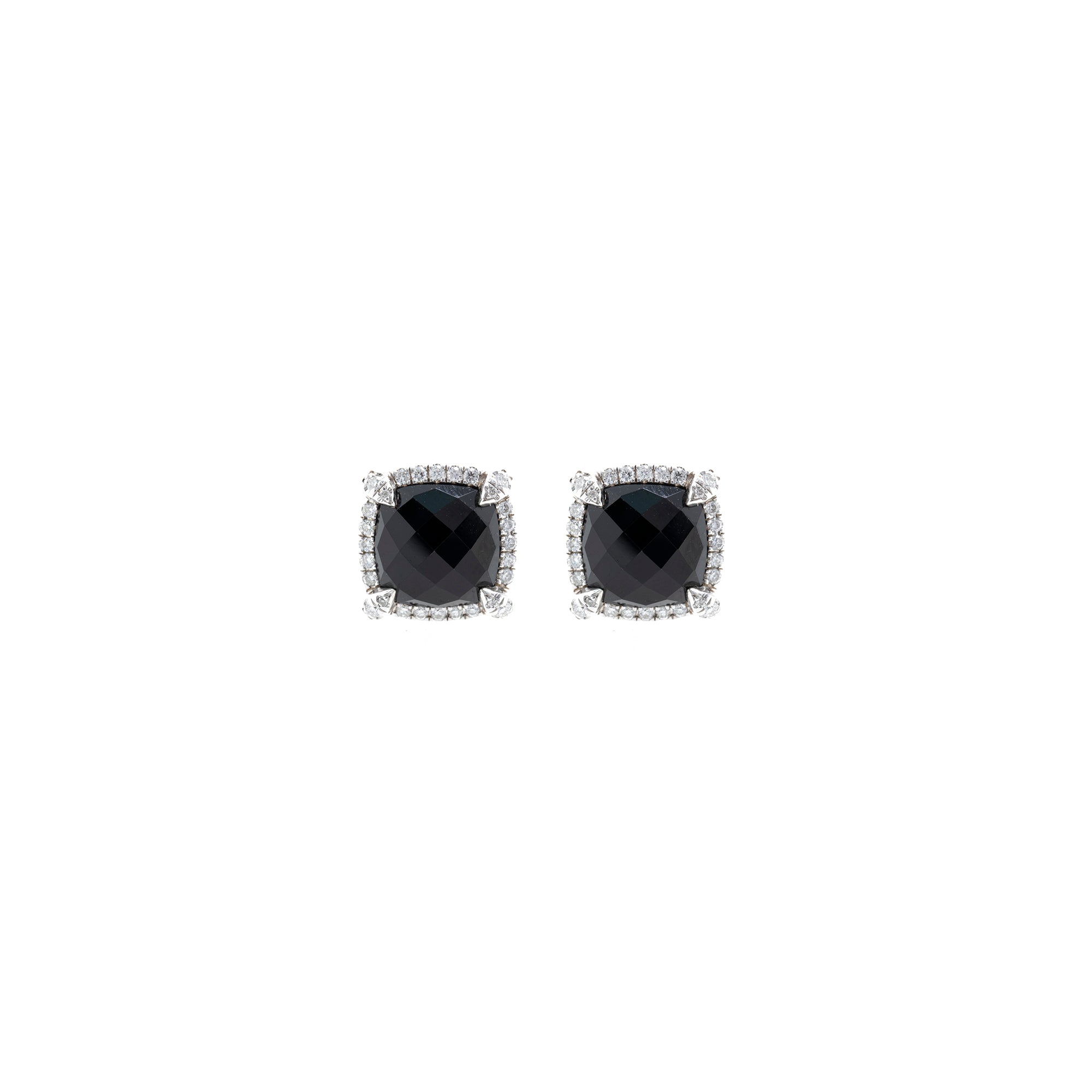 David Yurman Chatelaine Earrings with Black Onyx and Diamonds