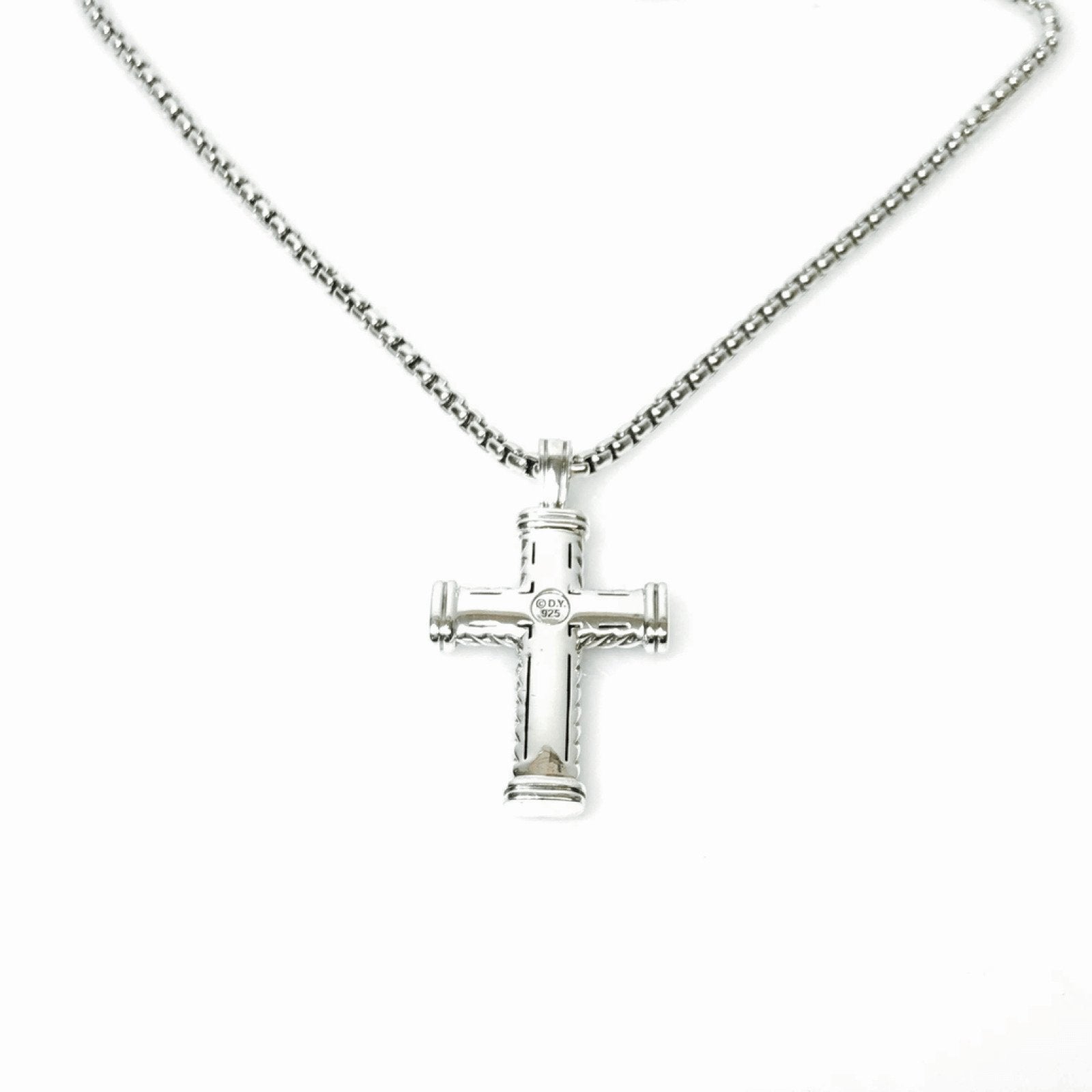 David Yurman Chevron Cross Pendant Necklace
