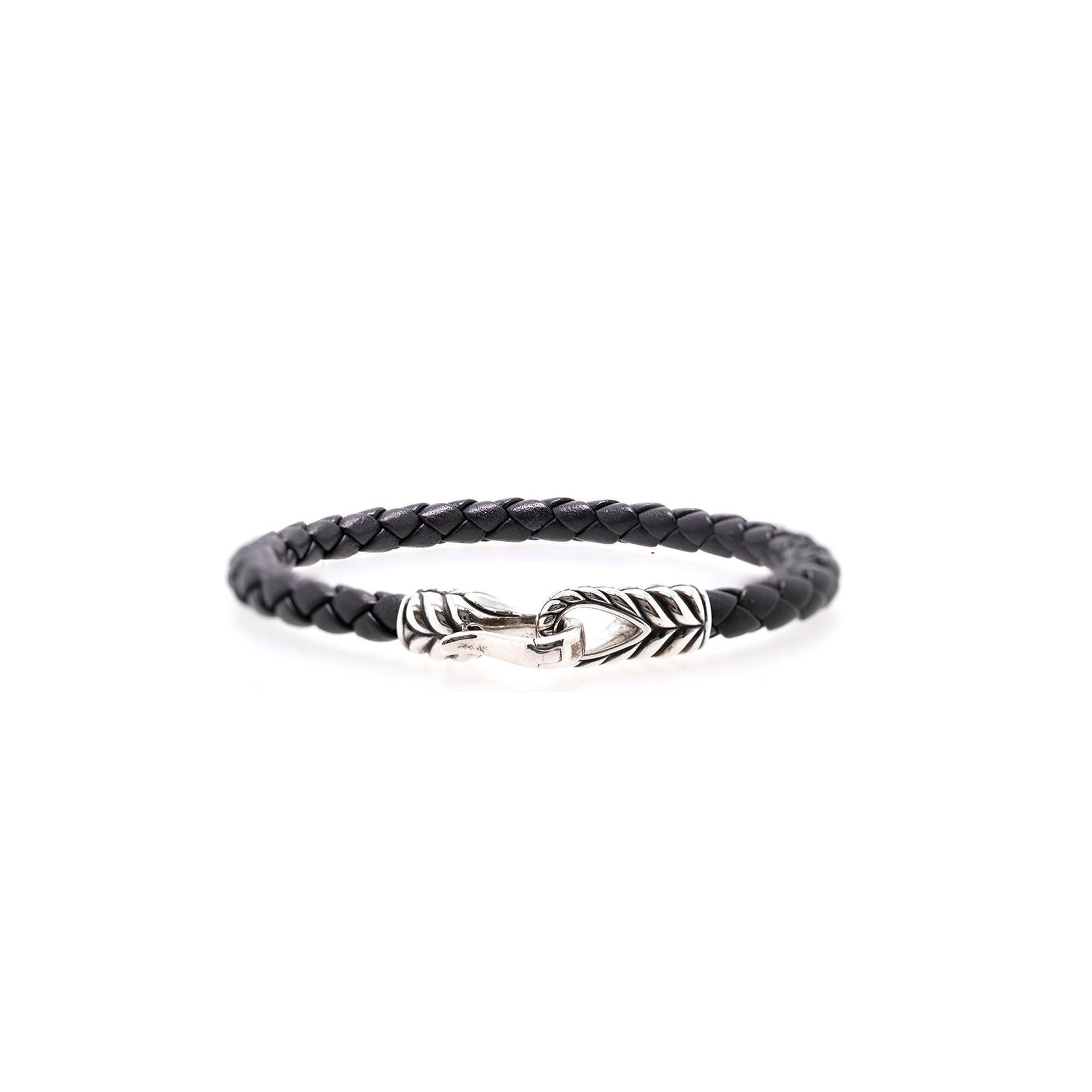David Yurman Chevron Leather Bracelet