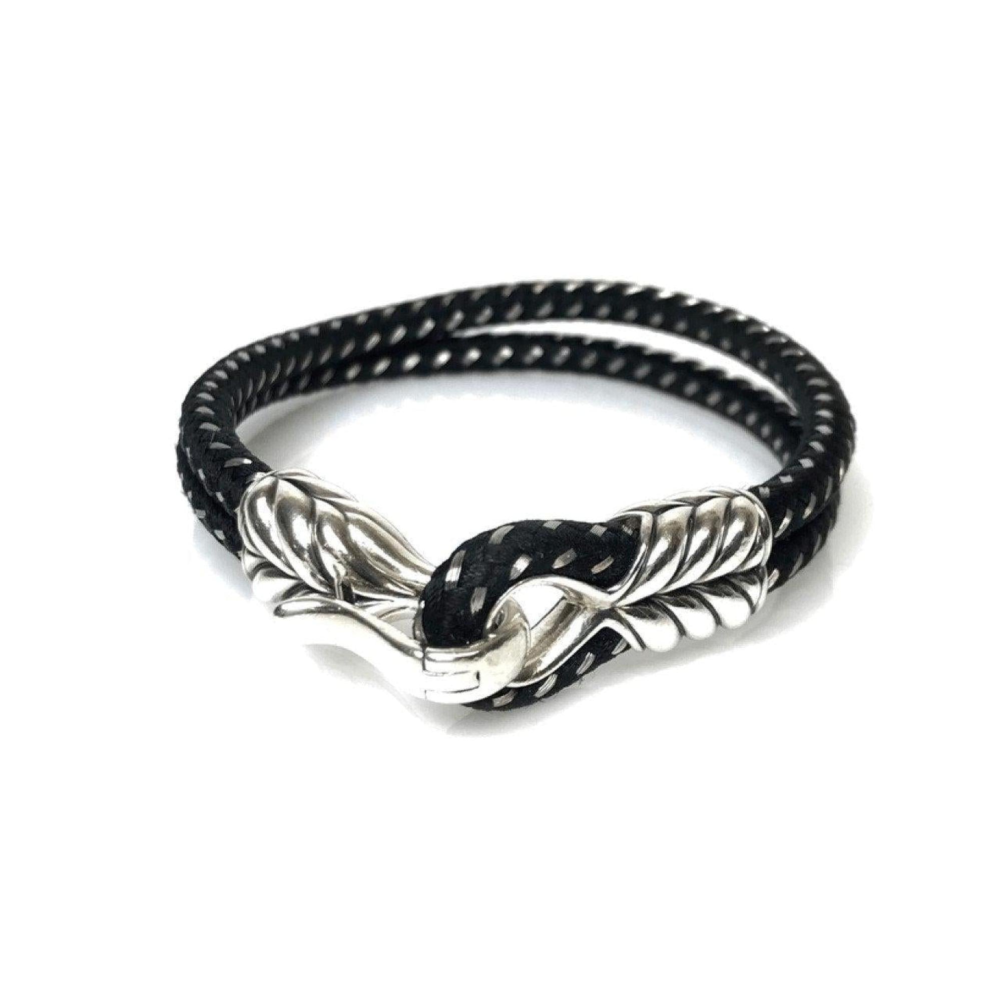 David Yurman Chevron Woven Cord Bracelet