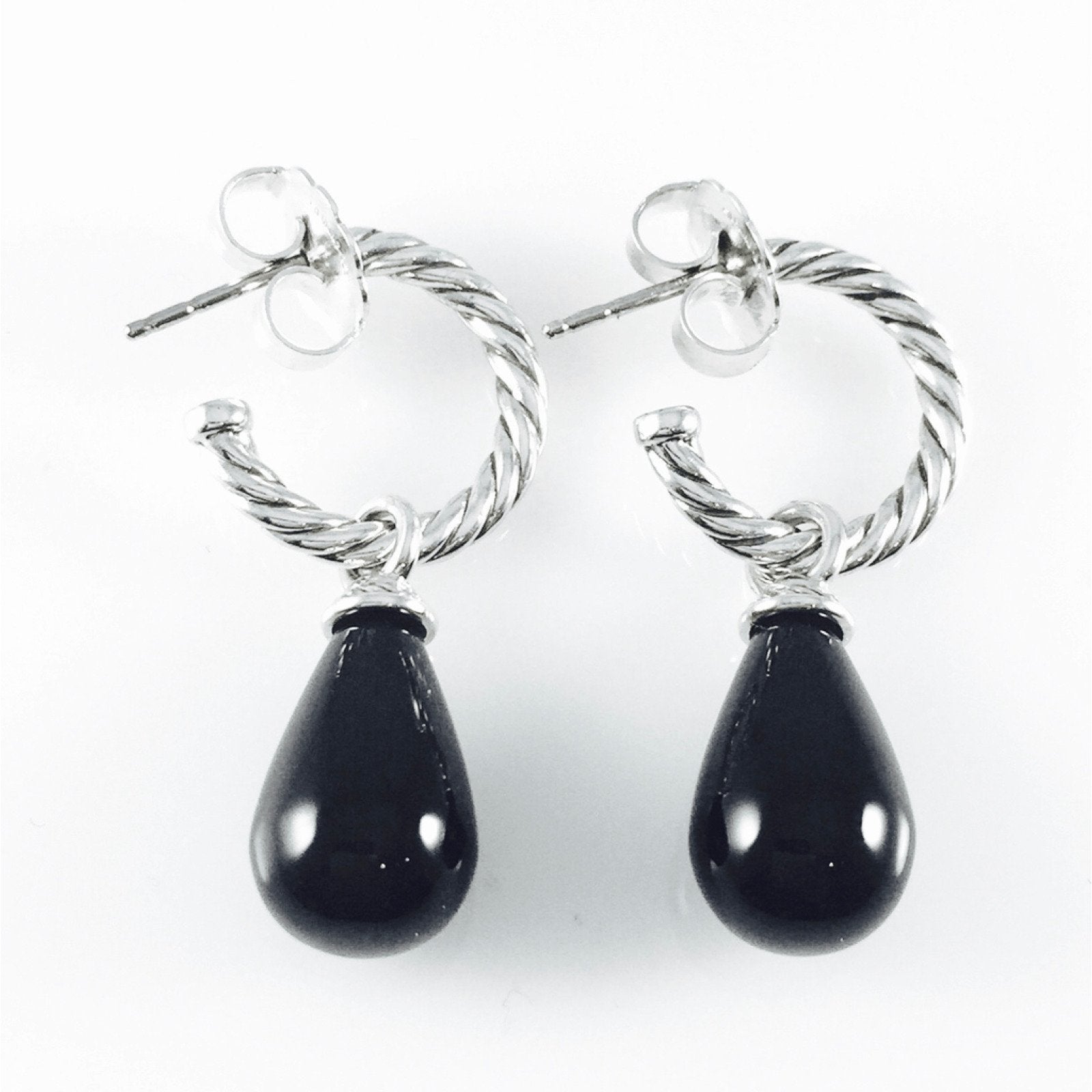 David Yurman Color Classics Black Onyx Bead Drop Earrings