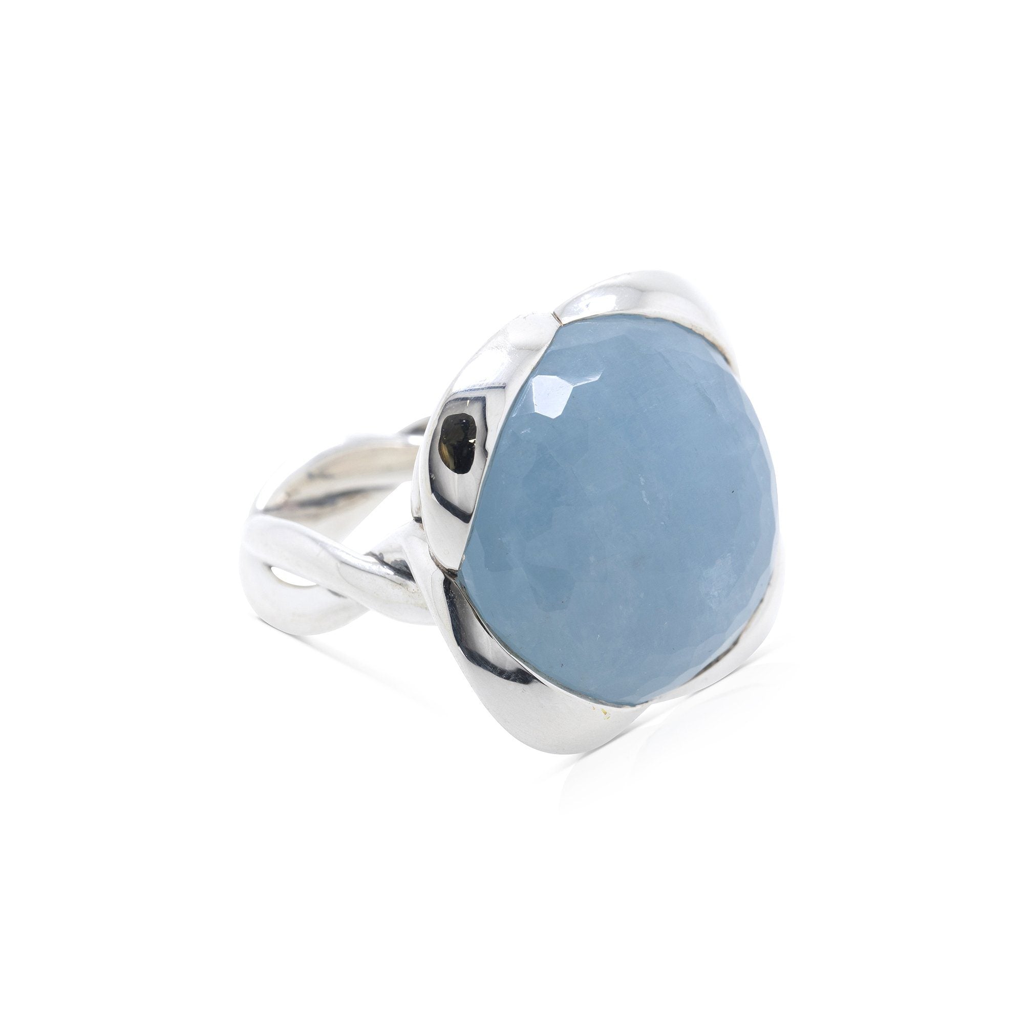David Yurman Continuance Cocktail Ring with Milky Aquamarine