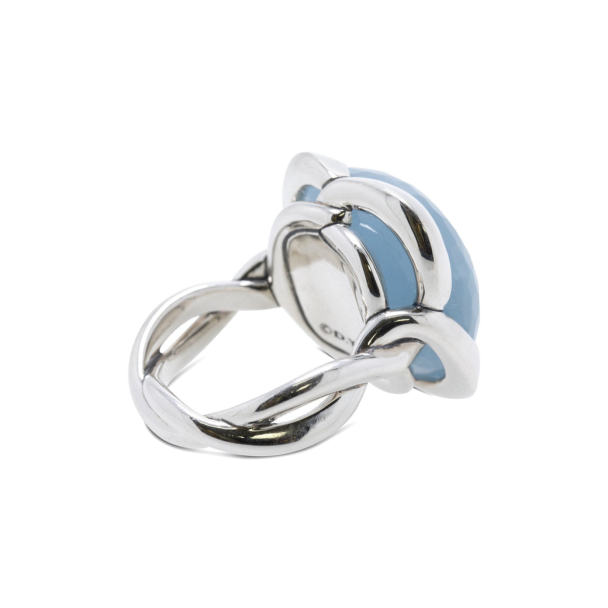 David Yurman Continuance Cocktail Ring with Milky Aquamarine