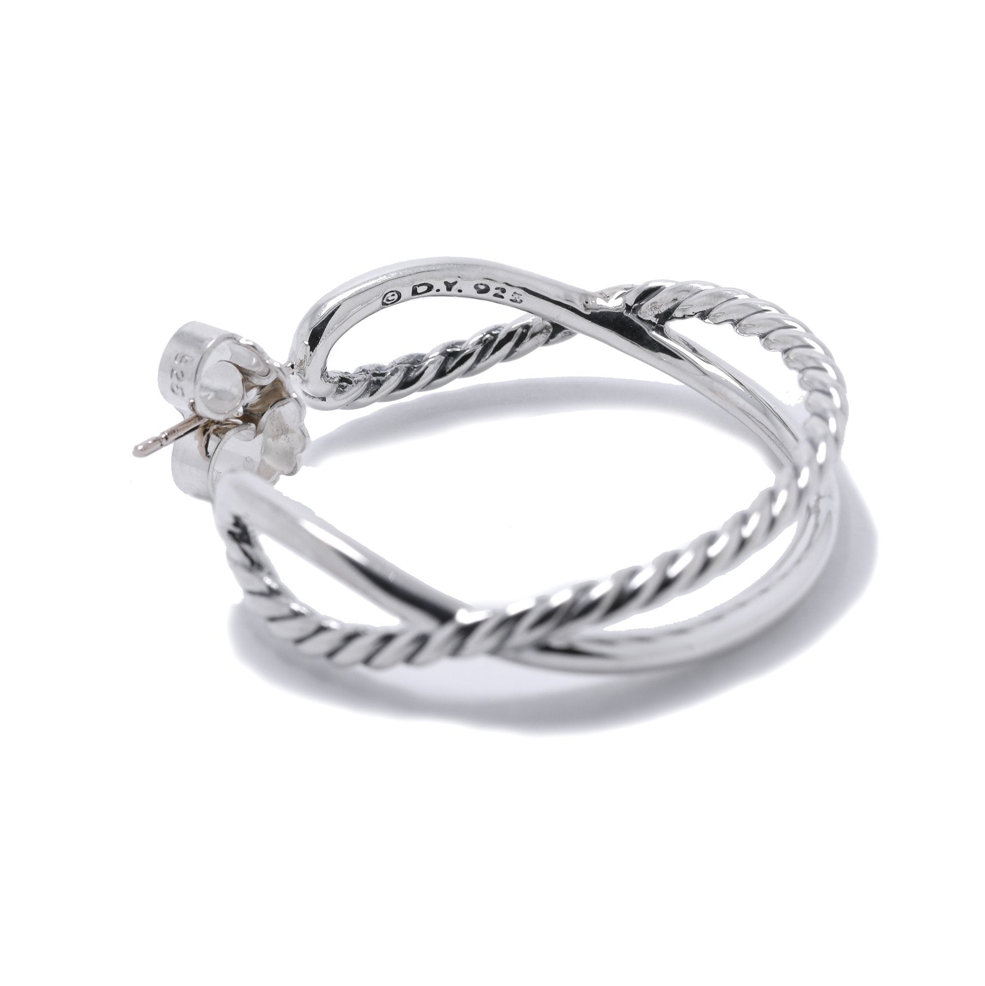 David Yurman Crossover Hoop Earrings