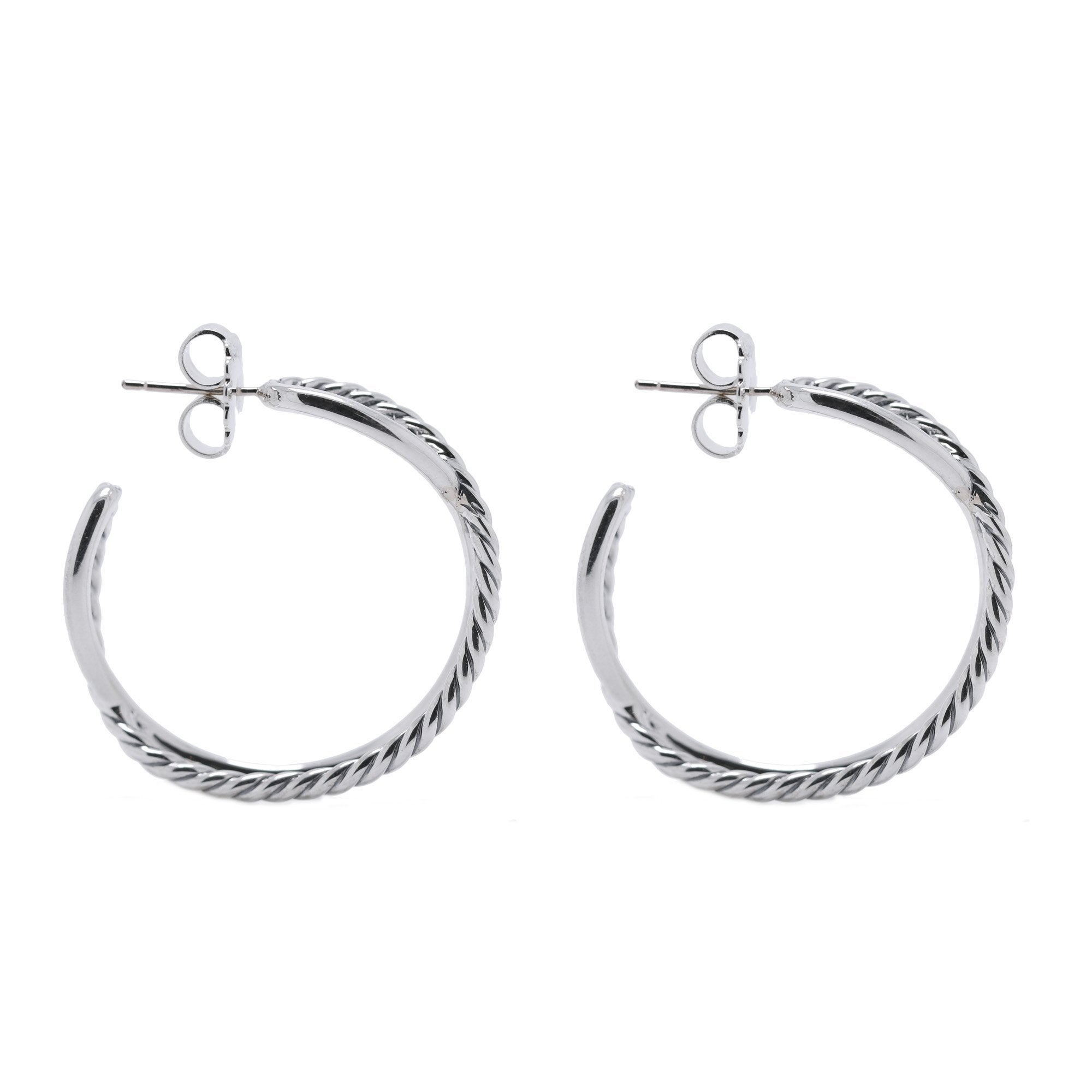 David Yurman Crossover Hoop Earrings