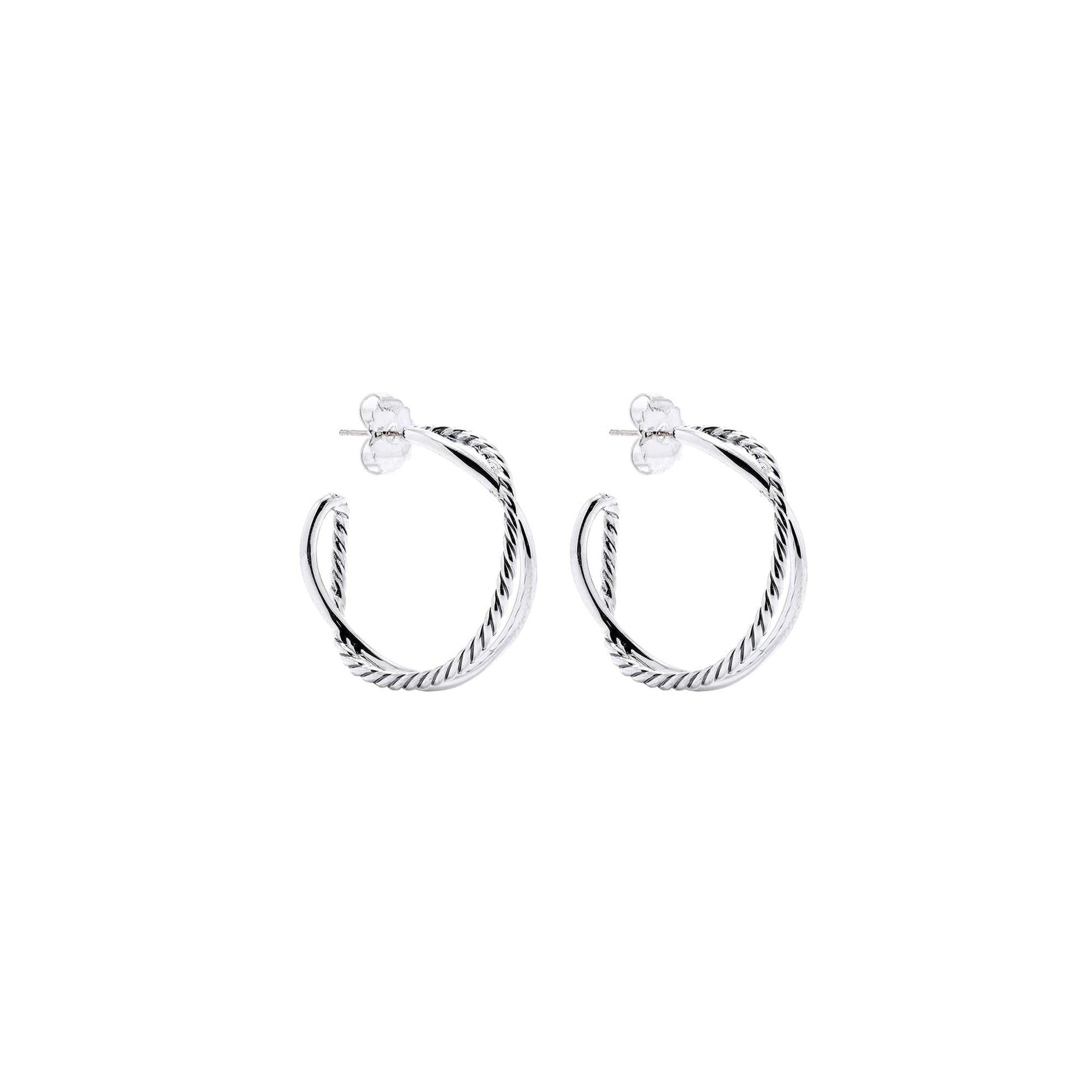 David Yurman Crossover Hoop Earrings