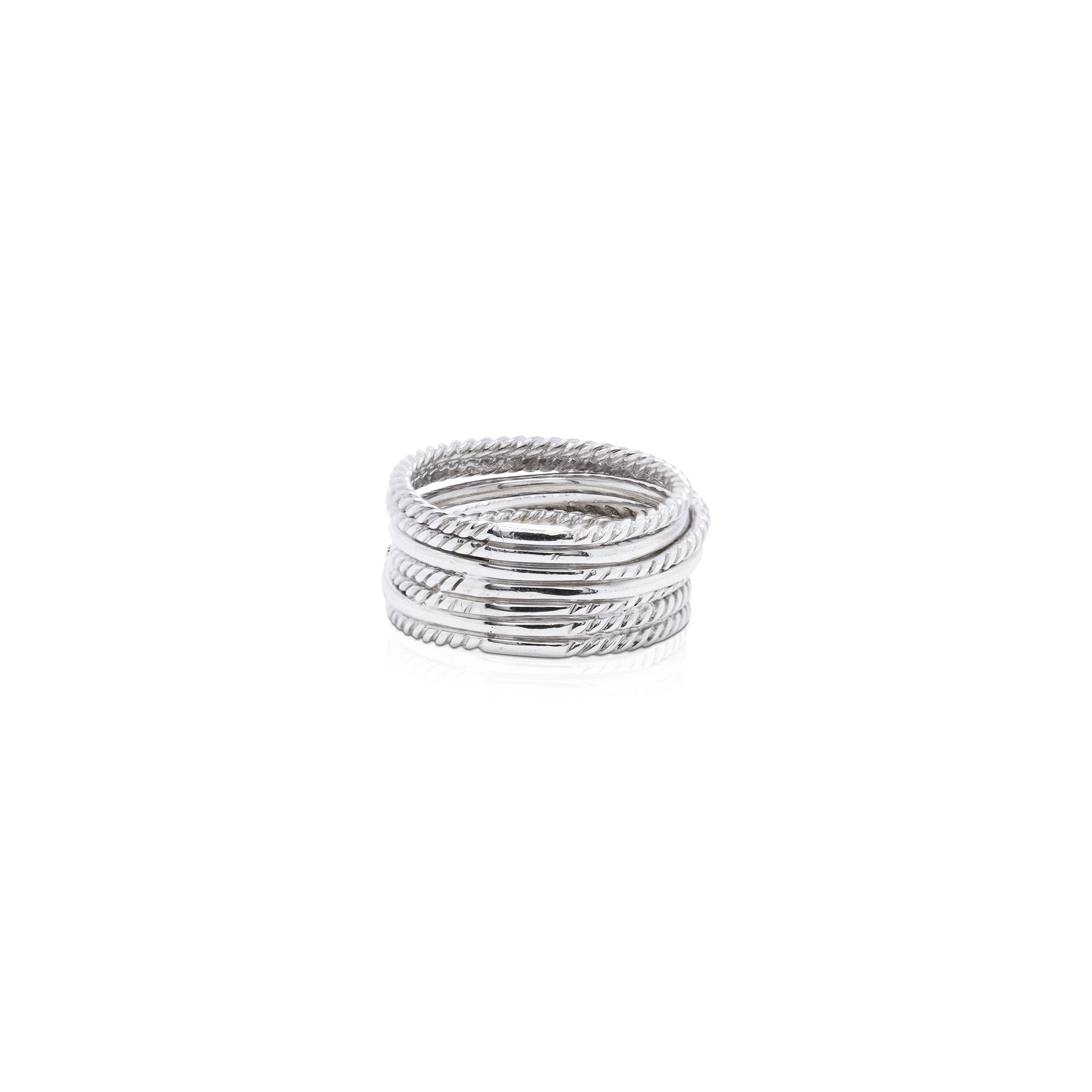 David Yurman Crossover Wide Ring with Diamonds